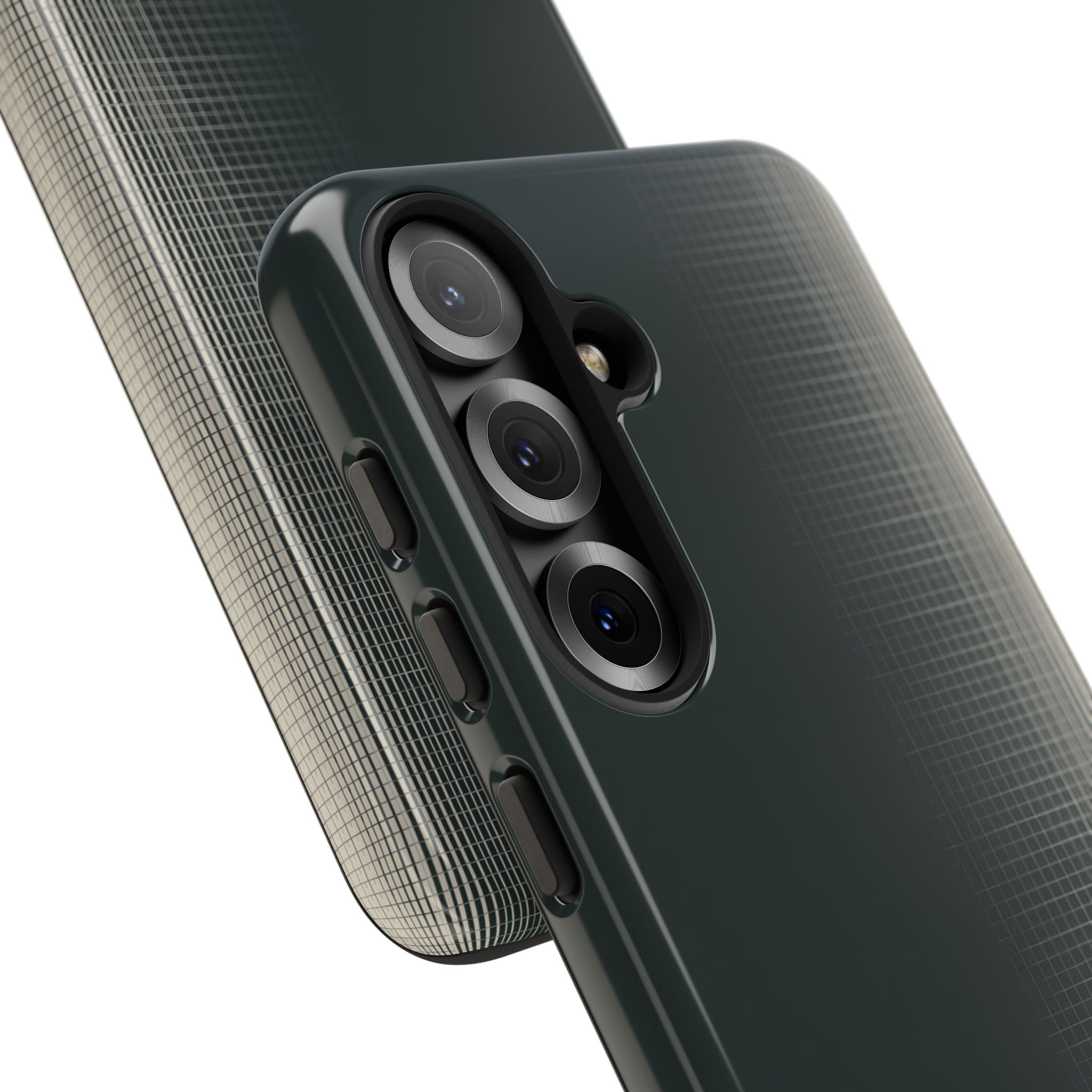 Grey Tough Phone Case for Samsung - Charcoal Tech Grid