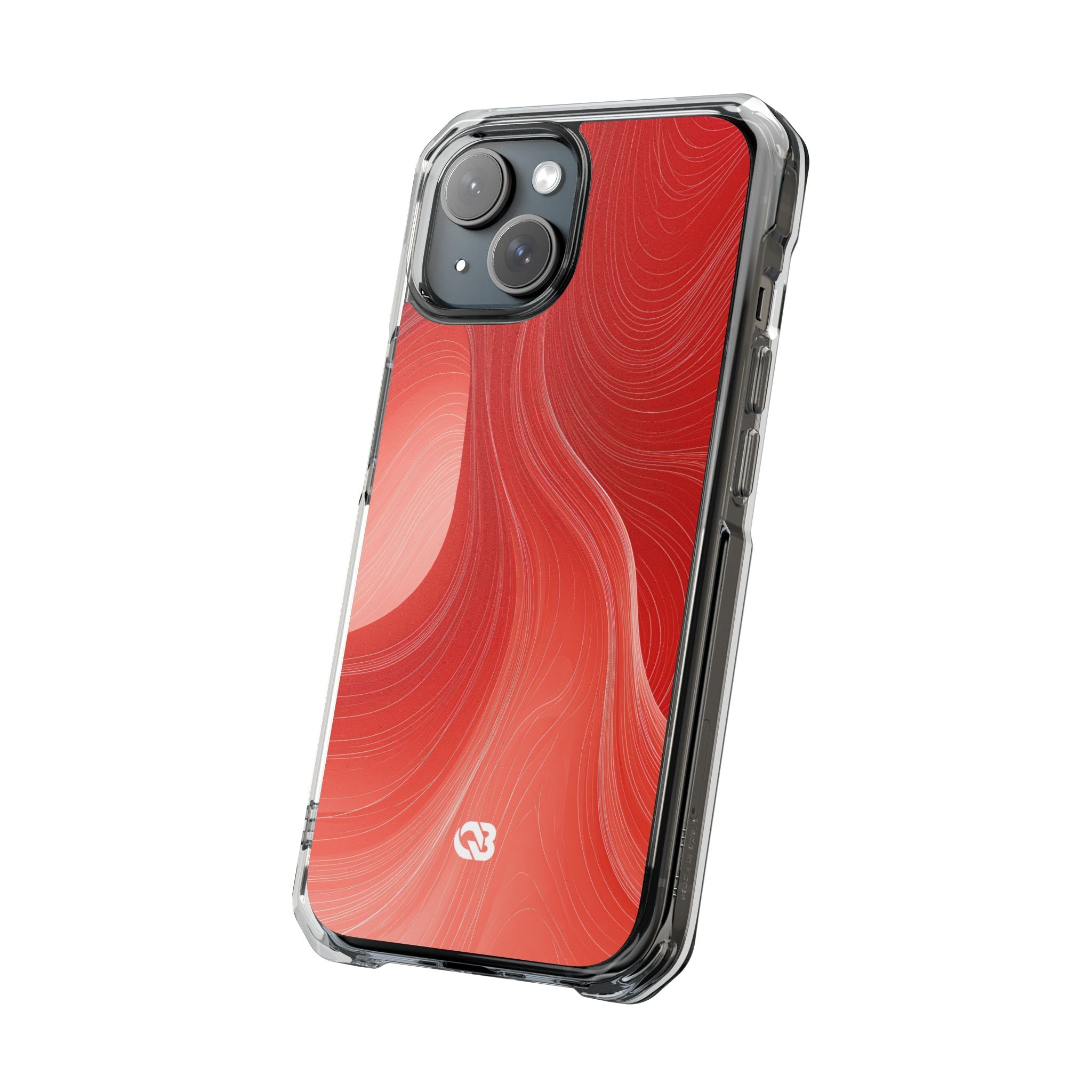 Red Impact MagSafe Phone Case for iPhone - Crimson Silk Strands