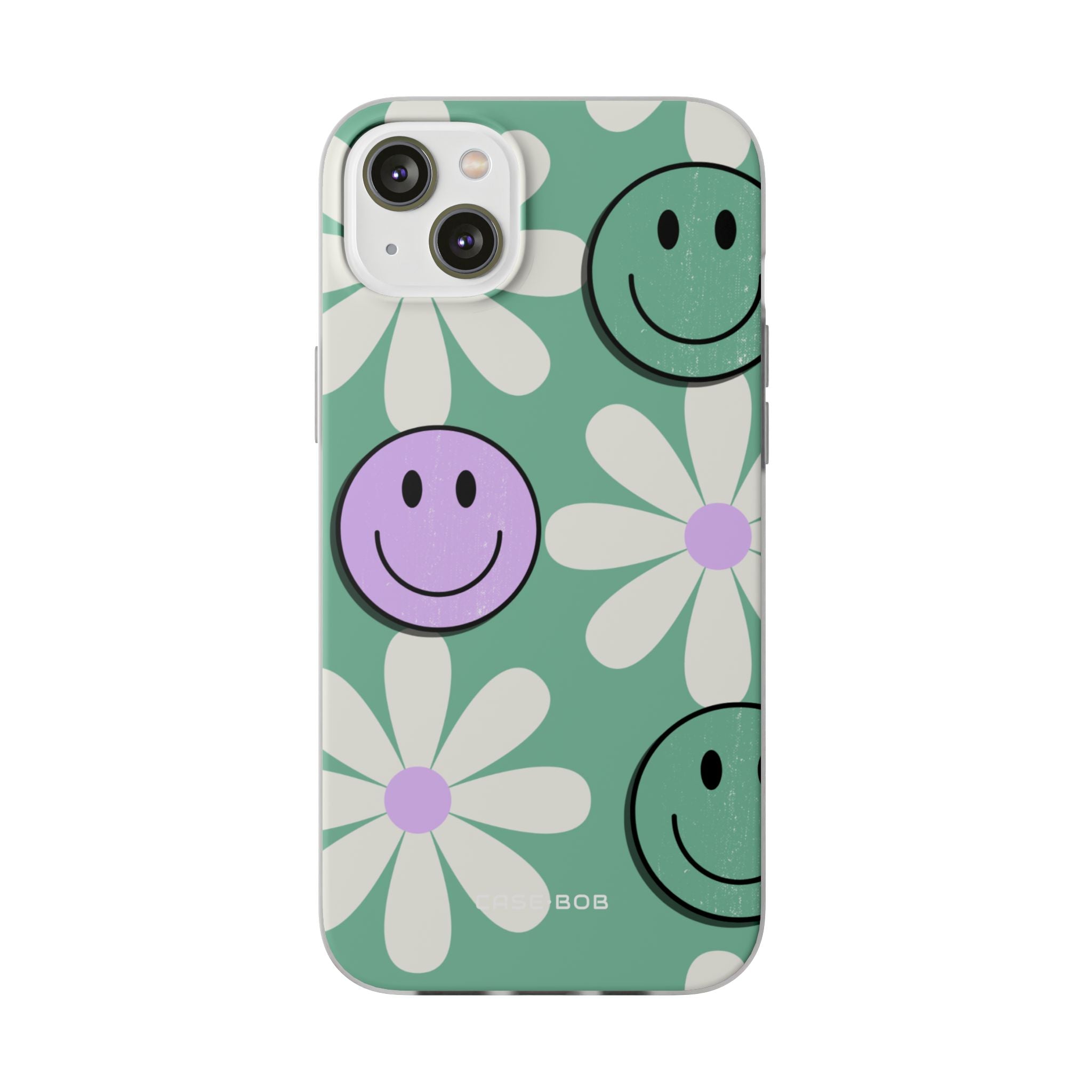 Smiley Daisy Glow iPhone 14 Plus Case - Soft