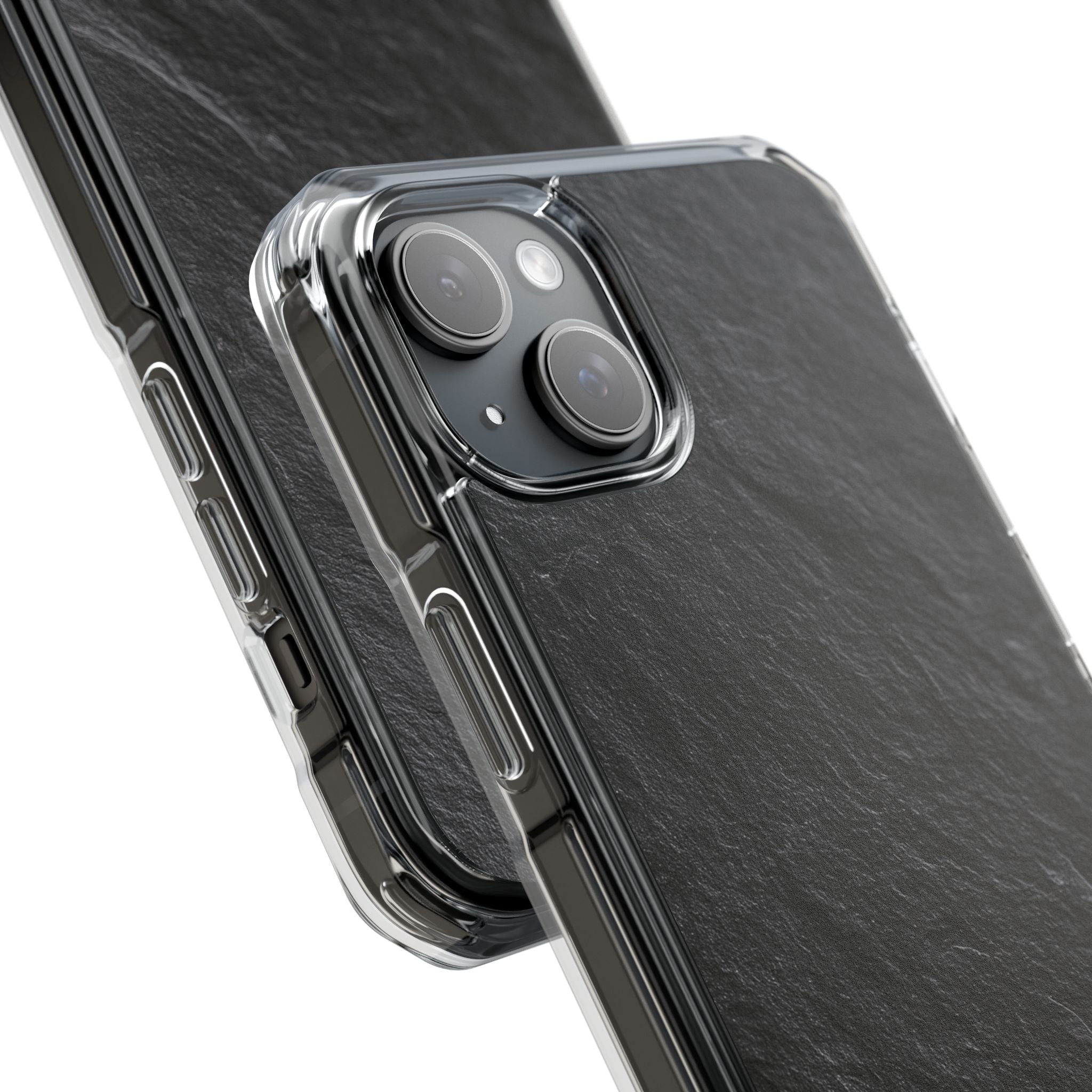 Black Impact MagSafe Phone Case for iPhone - Raw Obsidian Slate