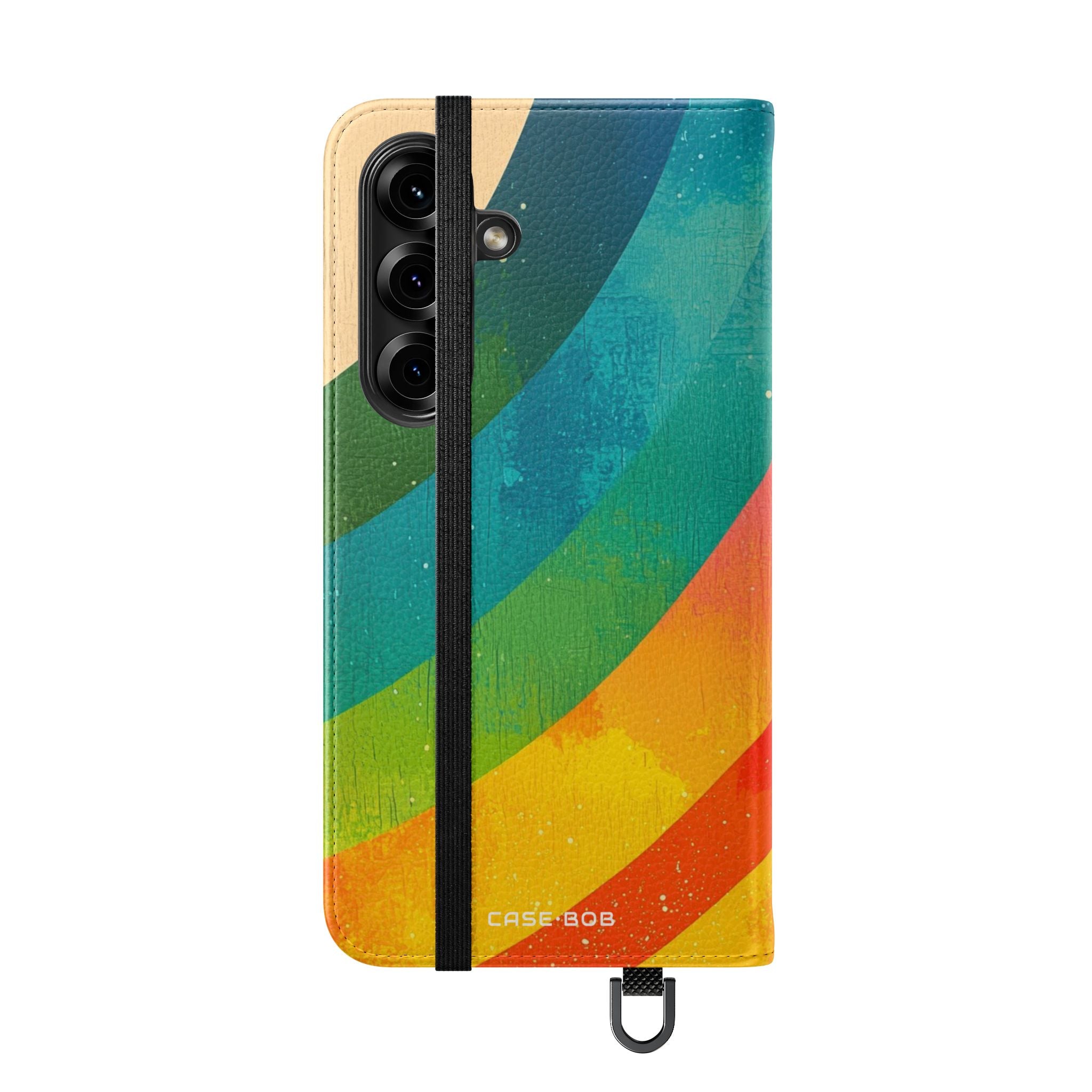 Curved Rainbow Breeze - Samsung S25 Case - Wallet