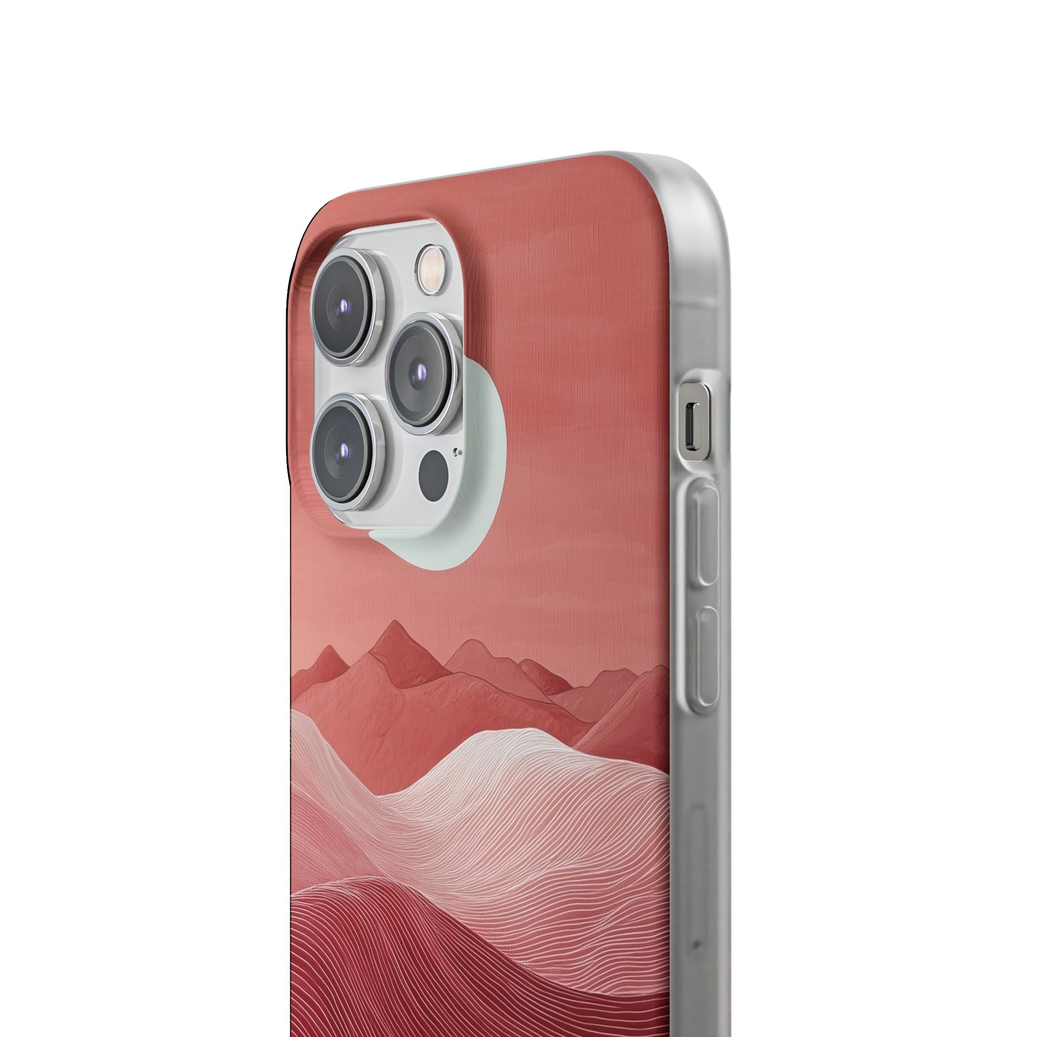 Crimson Dune Horizon · Soft Telefoncover for iPhone