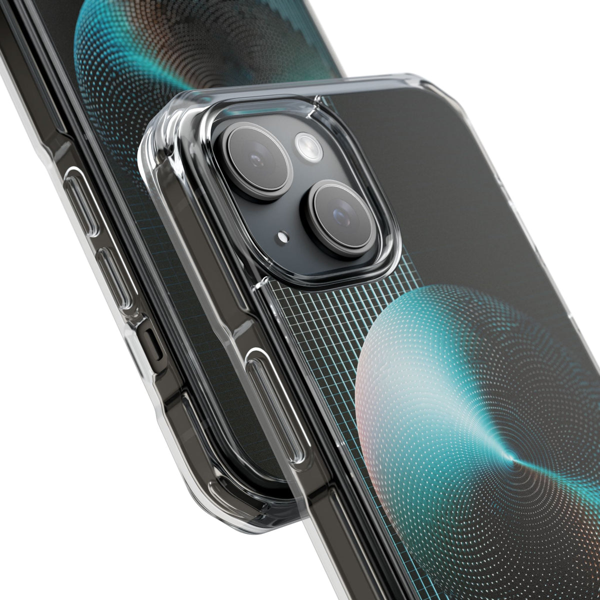 Blue Impact MagSafe Phone Case for iPhone - Cyan Vector Sphere