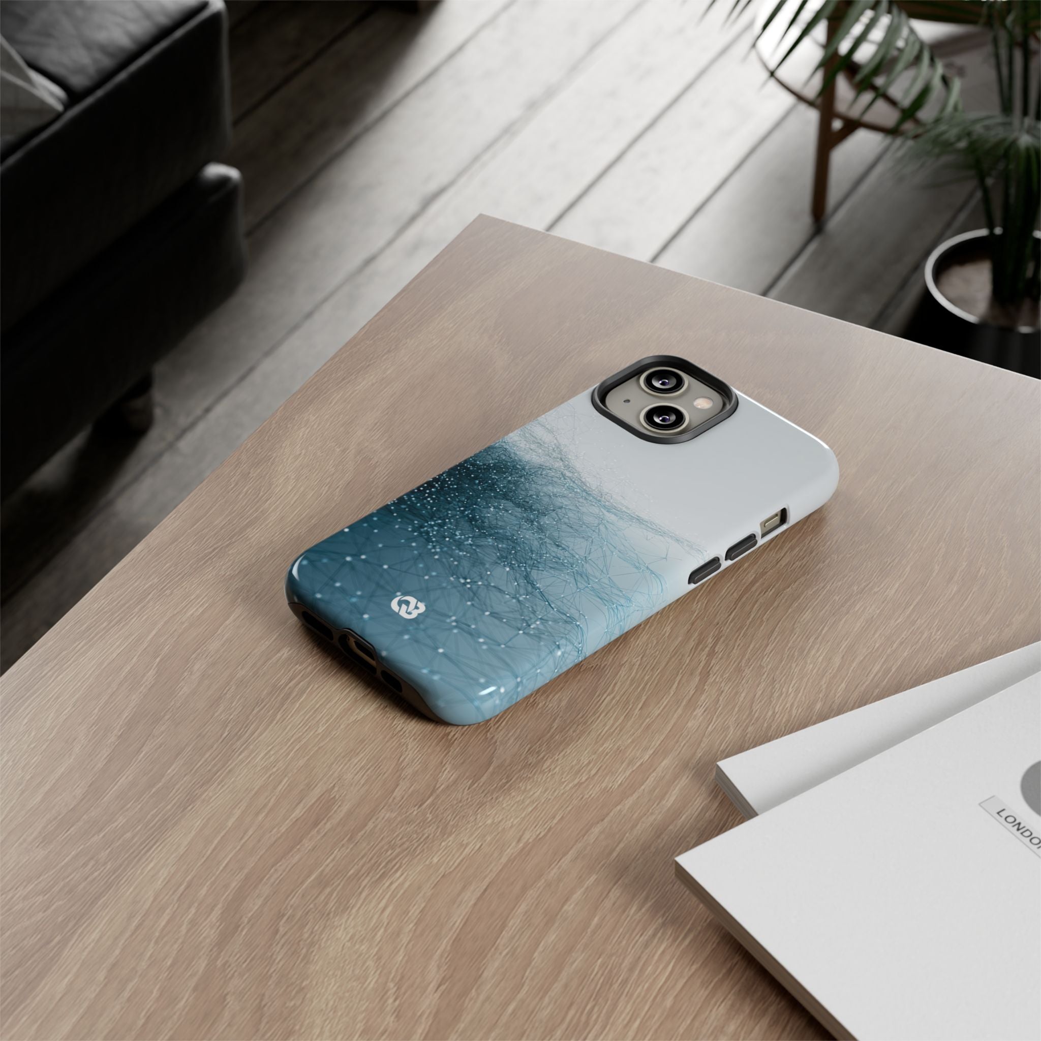Teal Tough Phone Case for iPhone - Arctic Pulse Mesh