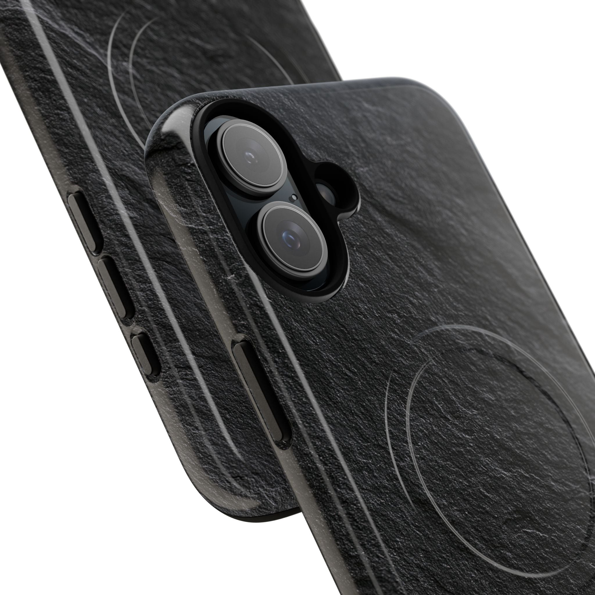 Black Tough 2.0 Magsafe Phone Case for iPhone - Raw Obsidian Slate