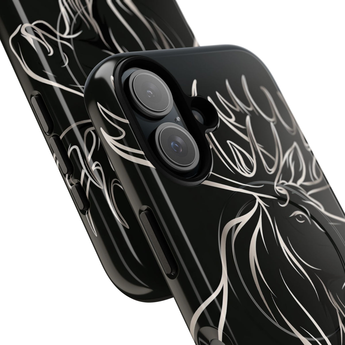 Nordic Moose Contour · Tough 2.0 Magnetic Phone Case for iPhone · Black