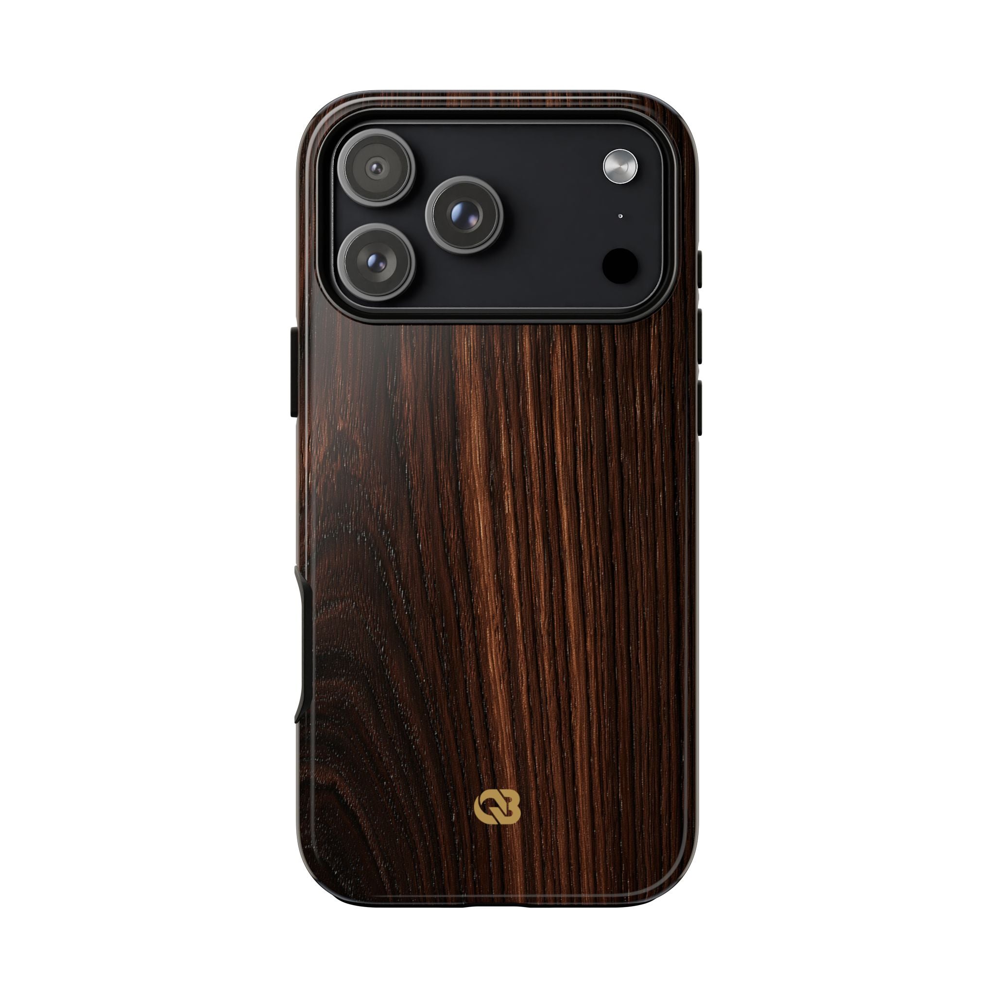 Brown Tough Phone Case for iPhone - Burnished Mahogany Grain
