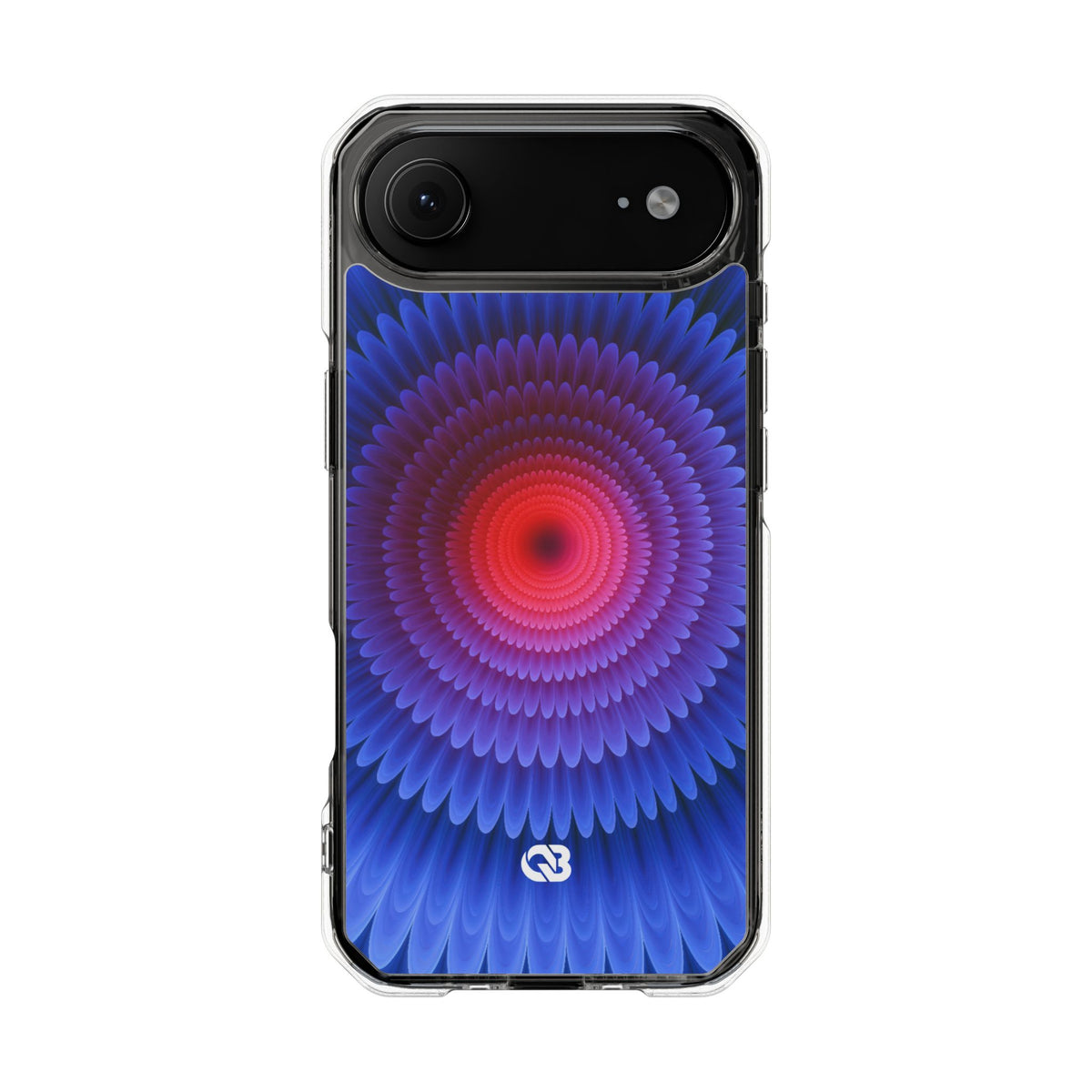 Radial Spectrum Bloom · Clear Impact Magnetic Phone Case for iPhone · Blue