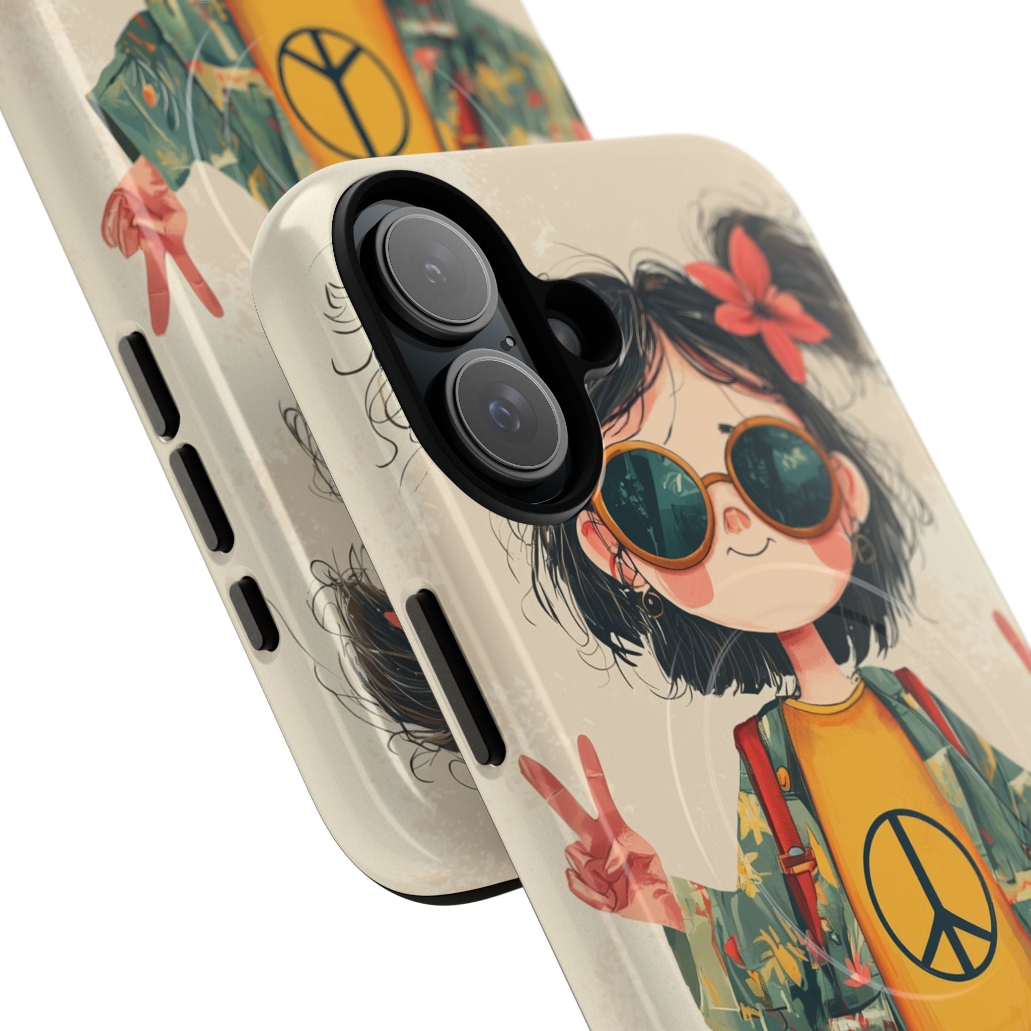 Retro Peace Girl · Tough+ Custodia per iPhone · Magsafe