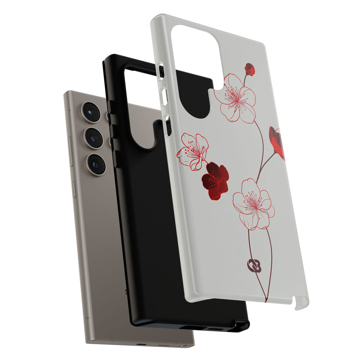 Crimson Sakura Blossom · Tough Phone Case for Samsung · Red