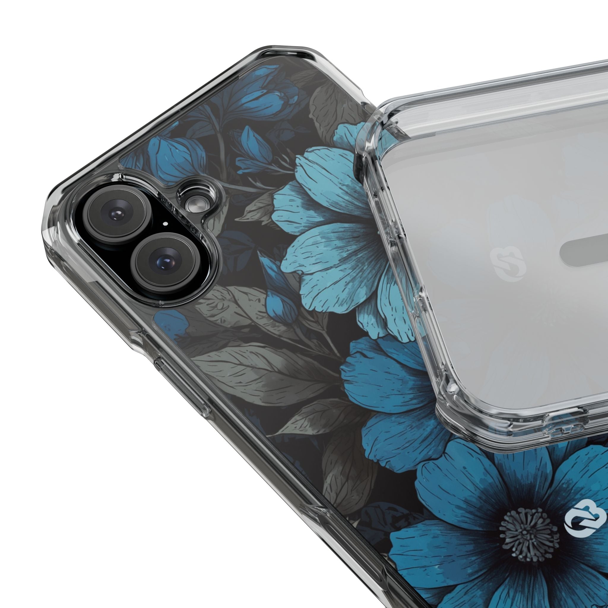 Obsidian Blue Petals · Impact Telefoncover til iPhone · Magsafe
