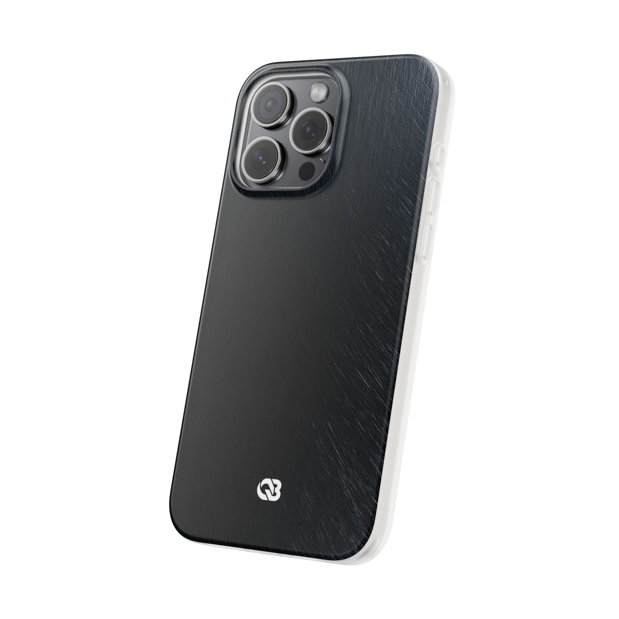 Black Lite Phone Case for iPhone - Midnight Brushed Grain