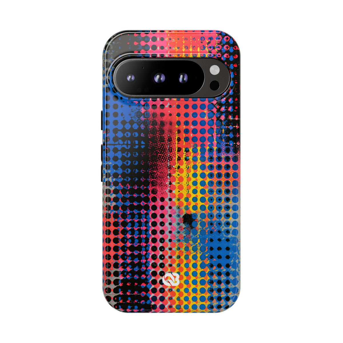 Chromatic Halftone Grid · Tough Phone Case for Pixel · Blue