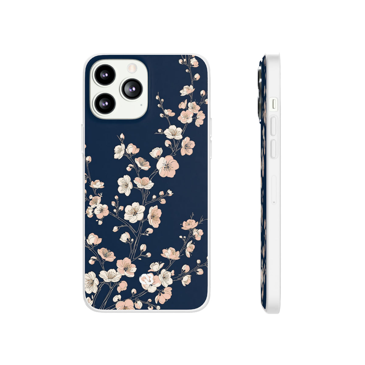 Midnight Plum Blossom · Lite Phone Case for iPhone · Blue