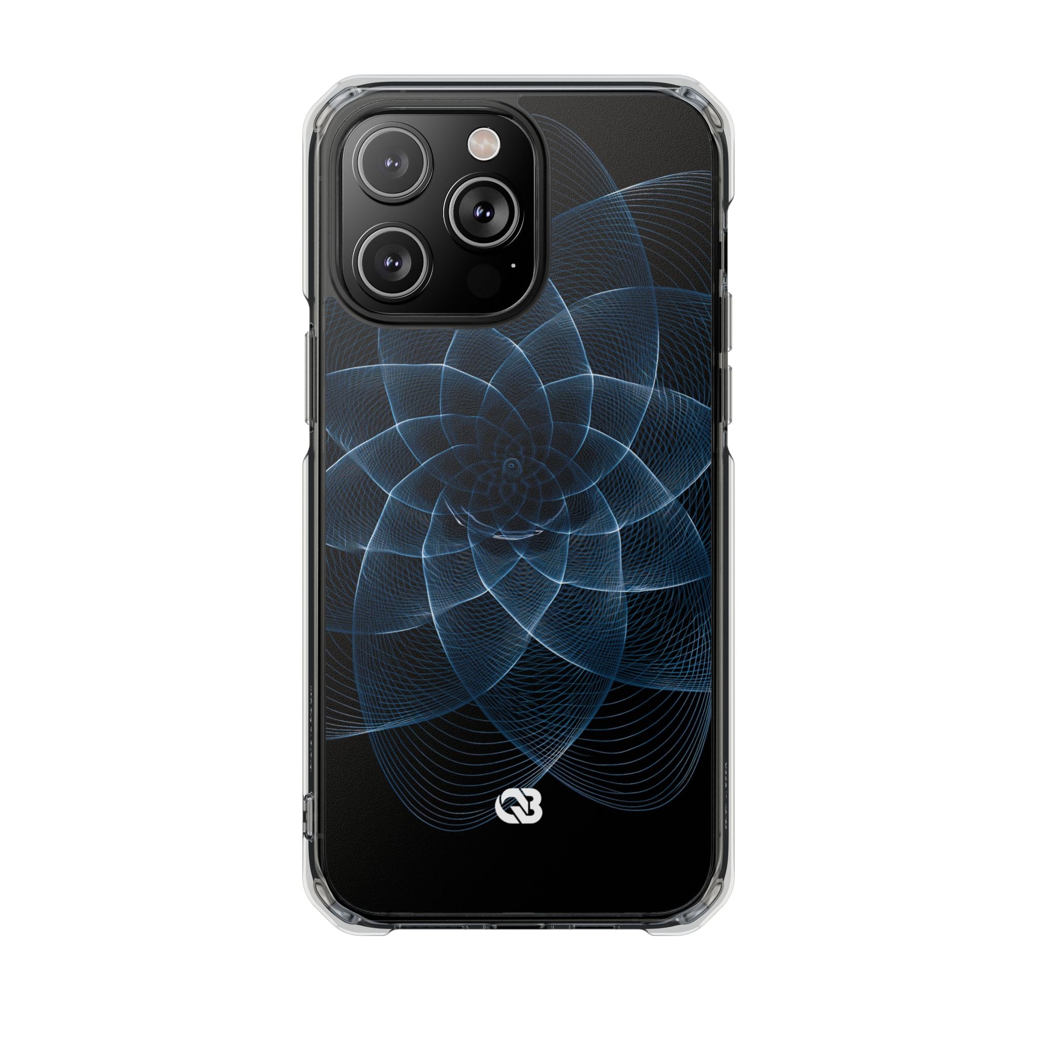Blue Impact MagSafe Phone Case for iPhone - Cobalt Geometric Bloom