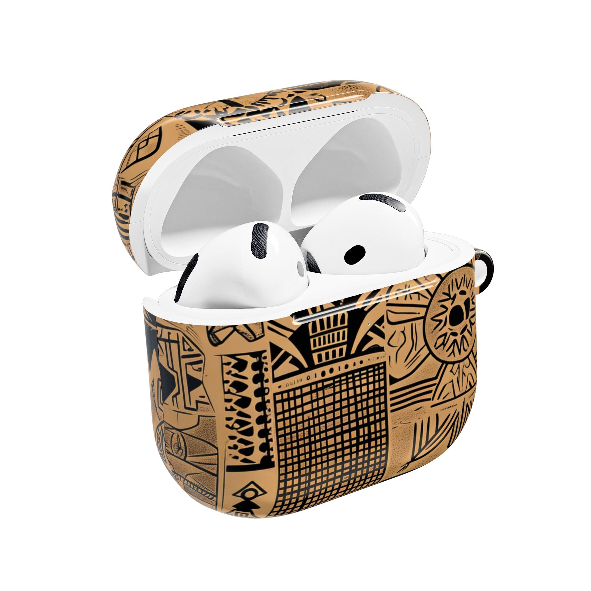 Celestial Faces Brown - AirPods Cover