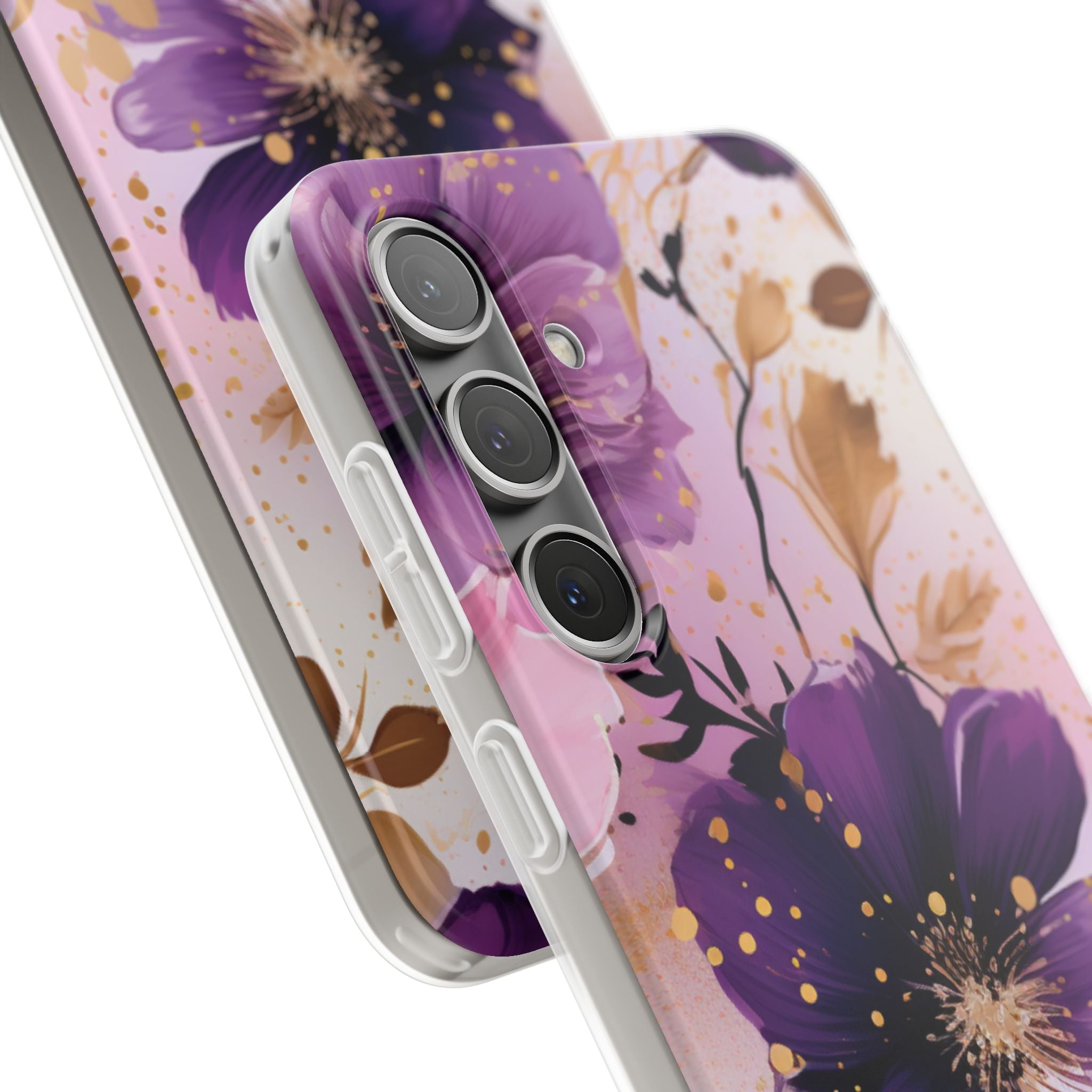 Gilded Violet Bloom · Soft Phone Case for Samsung