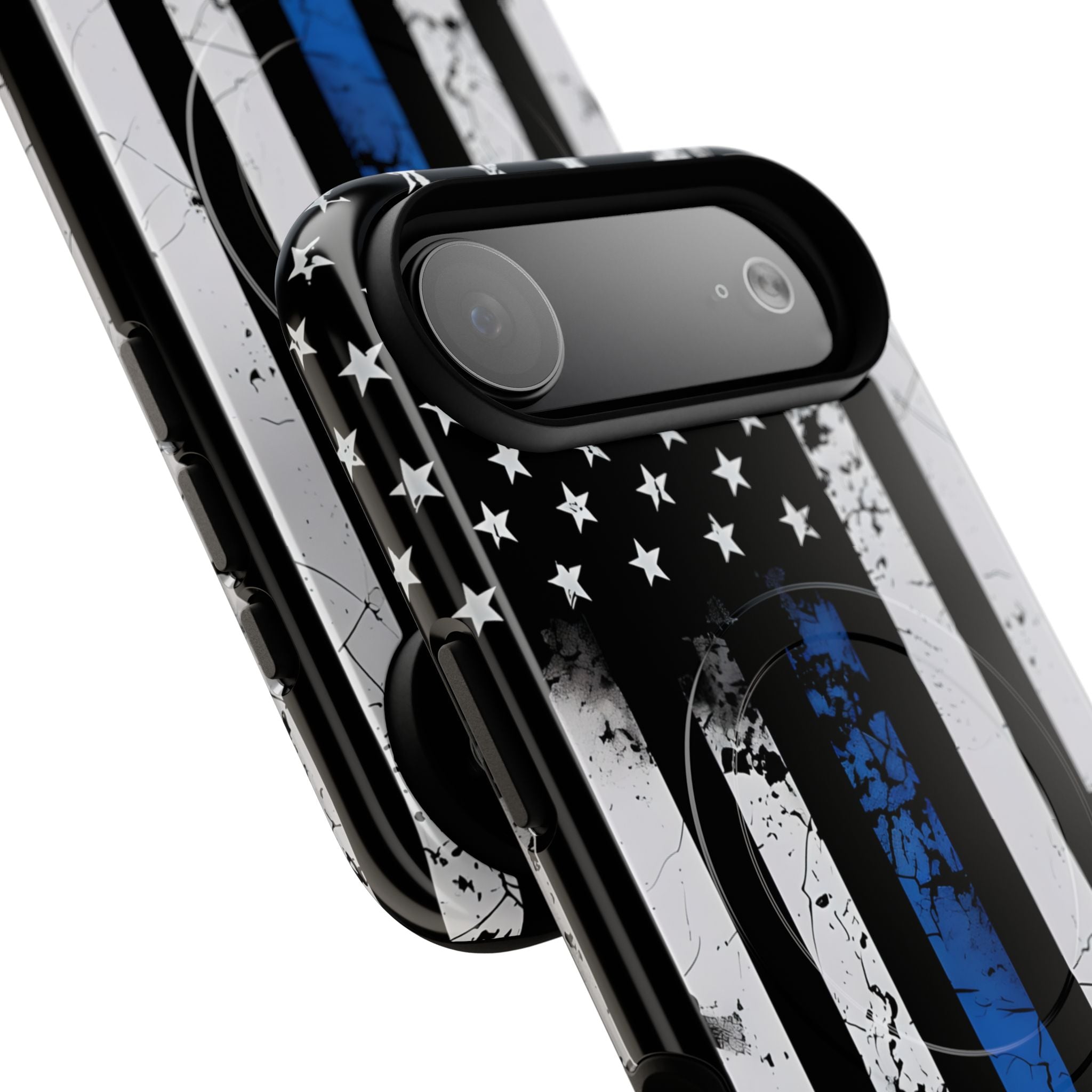 Gritty Cobalt Flag · Tough+ Phone Case for iPhone · Magsafe