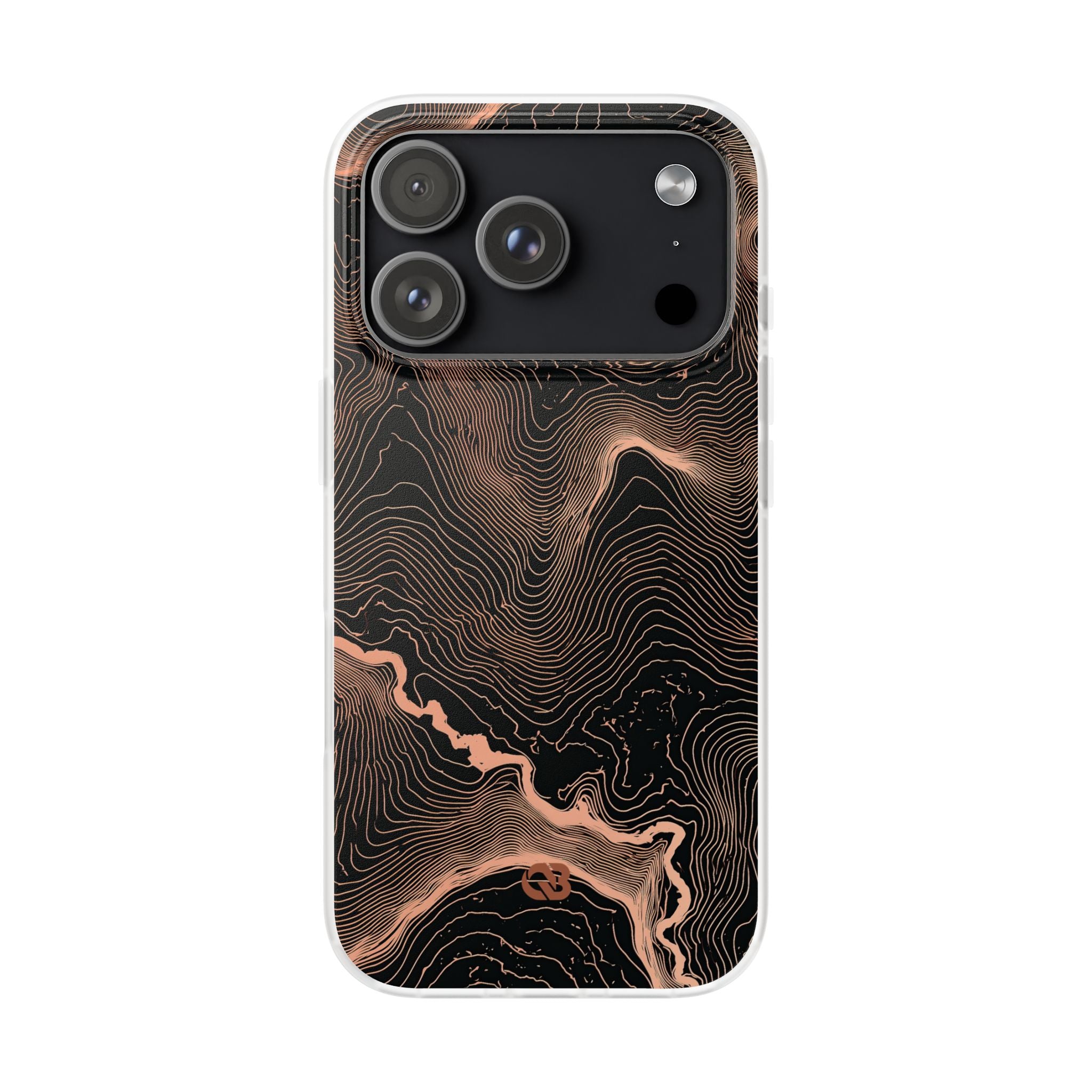 Orange Lite Phone Case for iPhone - Salmon Ridge Topo