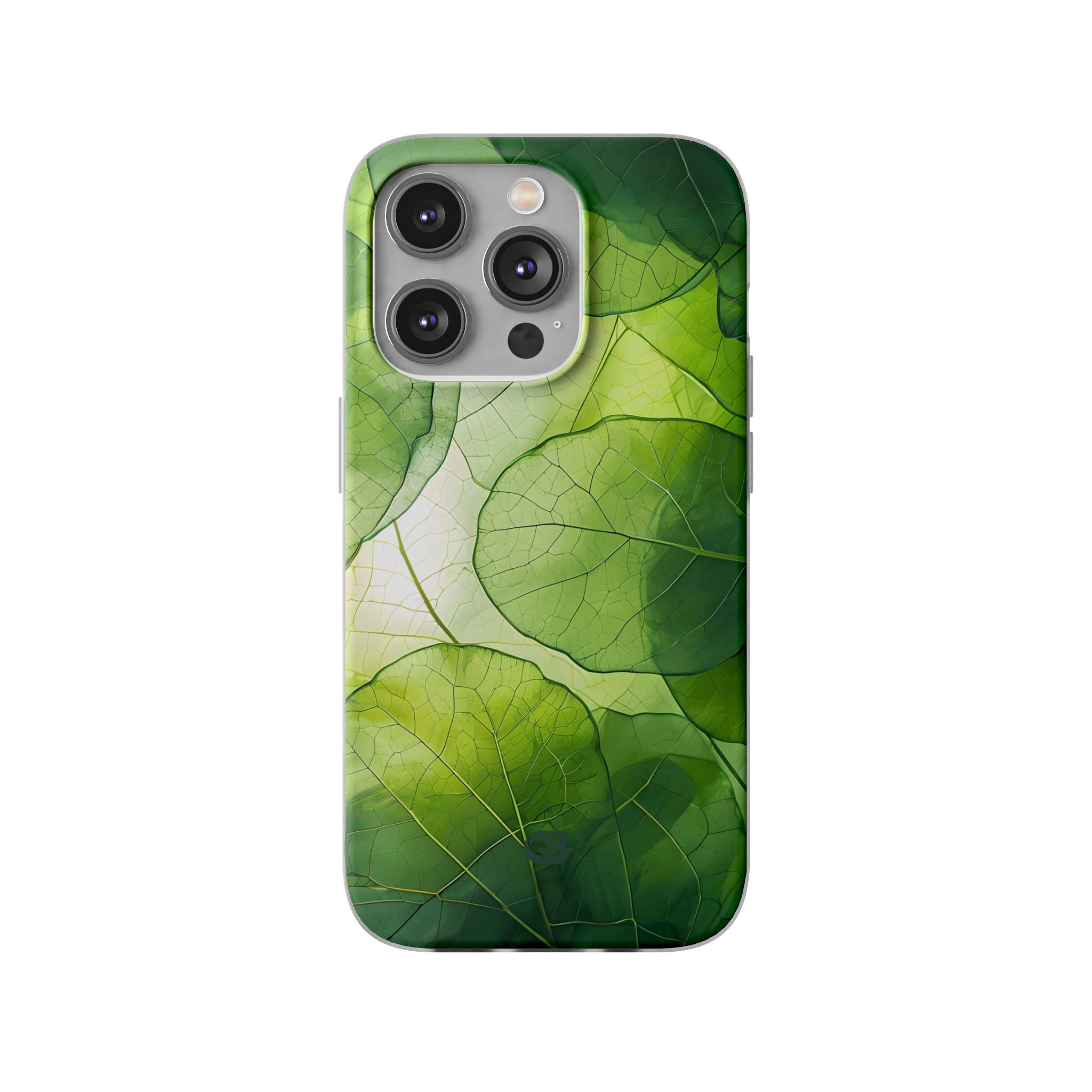 Emerald Leaf Veins · Soft Phone Case for iPhone