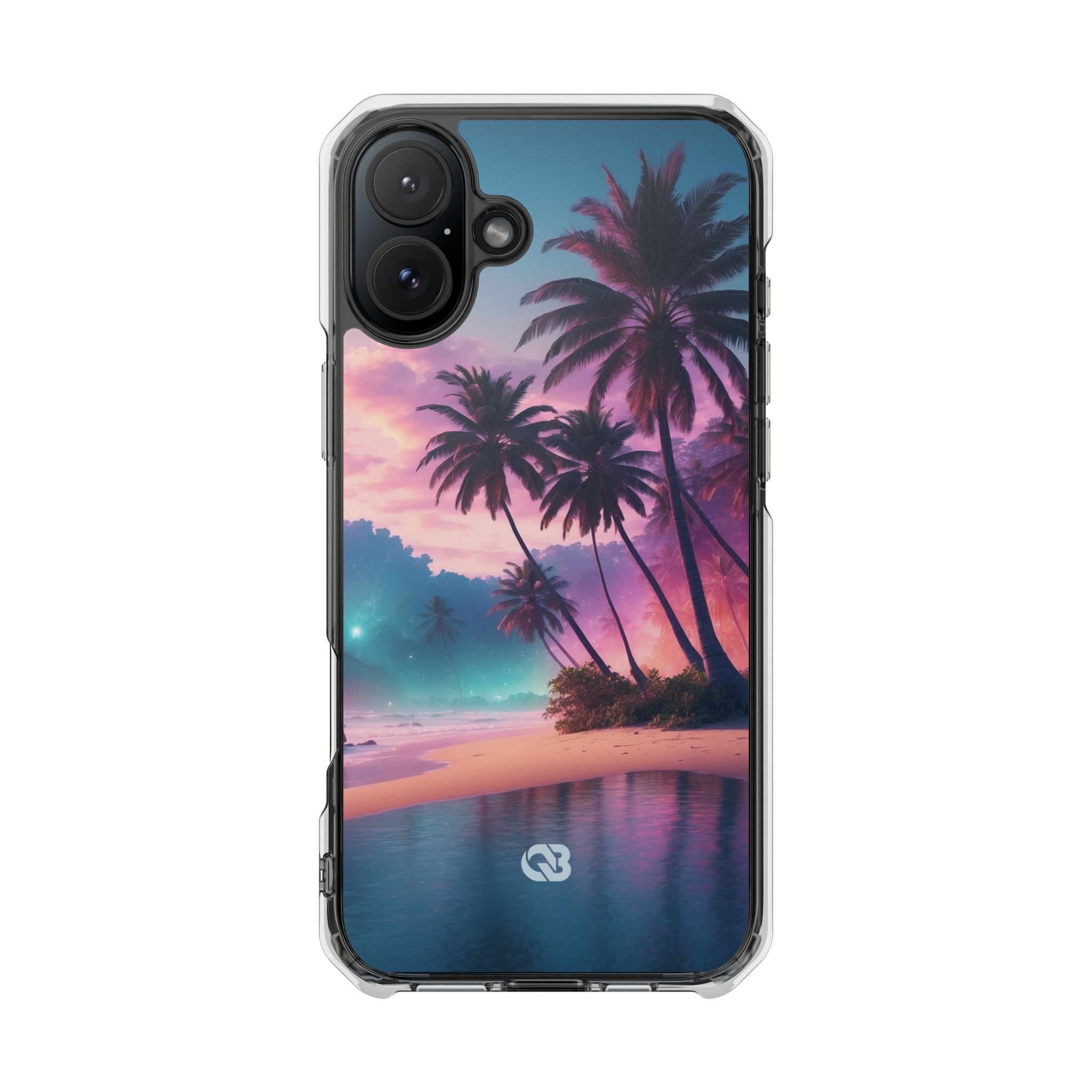 Neon Shore Palms · Impact etui na telefon dla iPhone · Magsafe