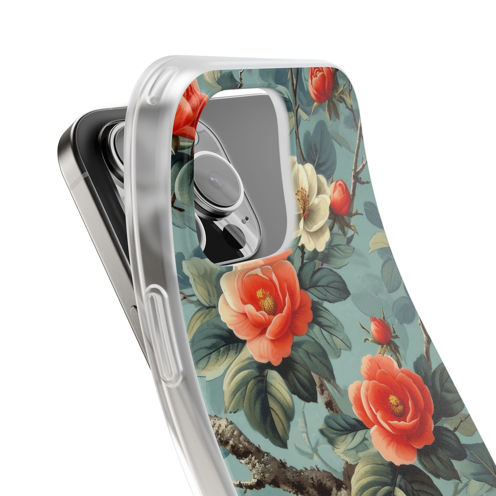 Coral Bloom iPhone 16 Pro Max Cover - Blød