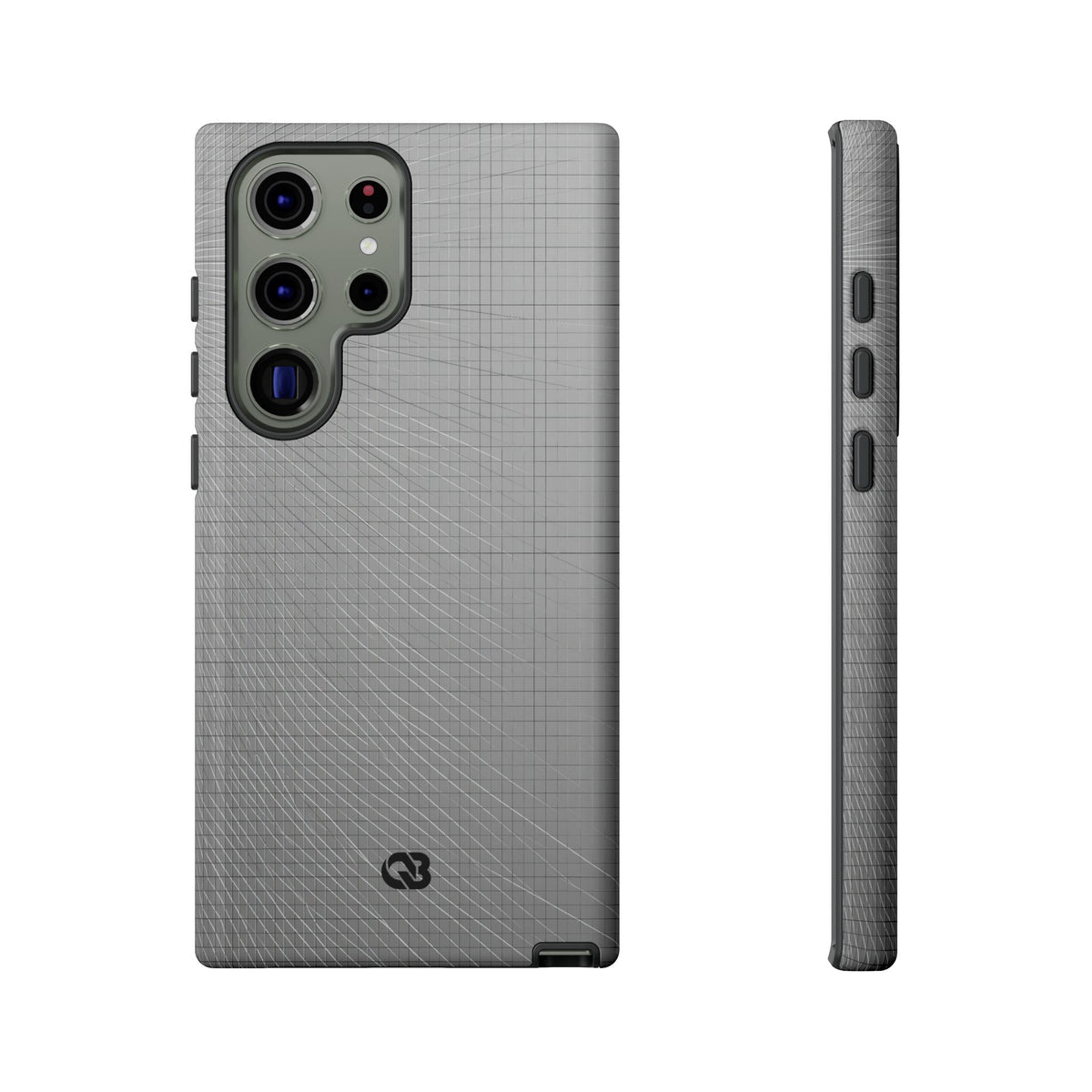 Grey Tough Phone Case for Samsung - Chrome Mesh Warp