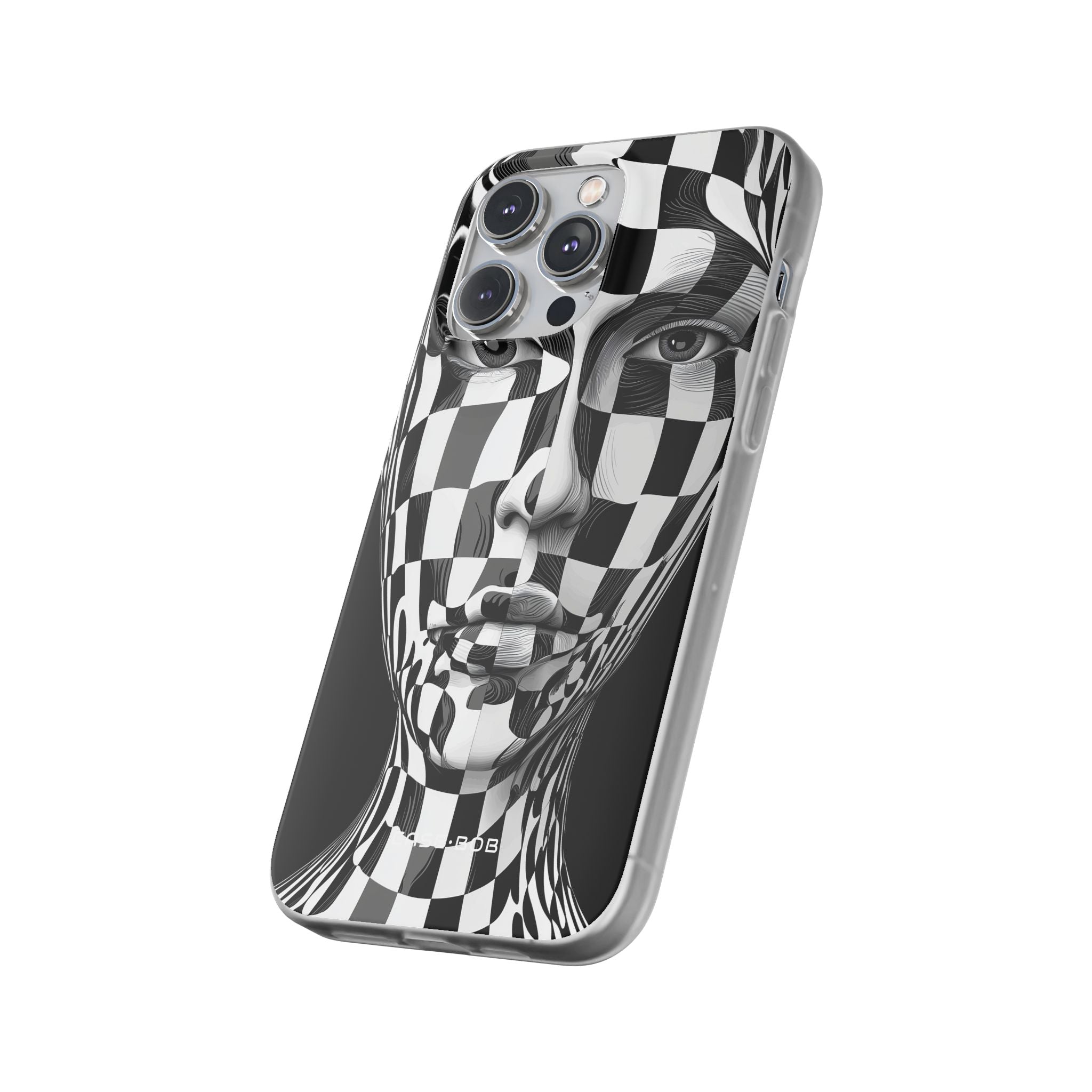 Checkered Face iPhone 14 Pro Max Case - Soft