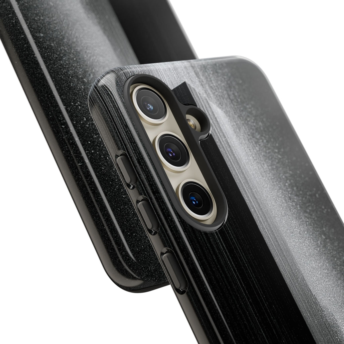 Black Tough Phone Case for Samsung - Brutalist Pixel Monolith