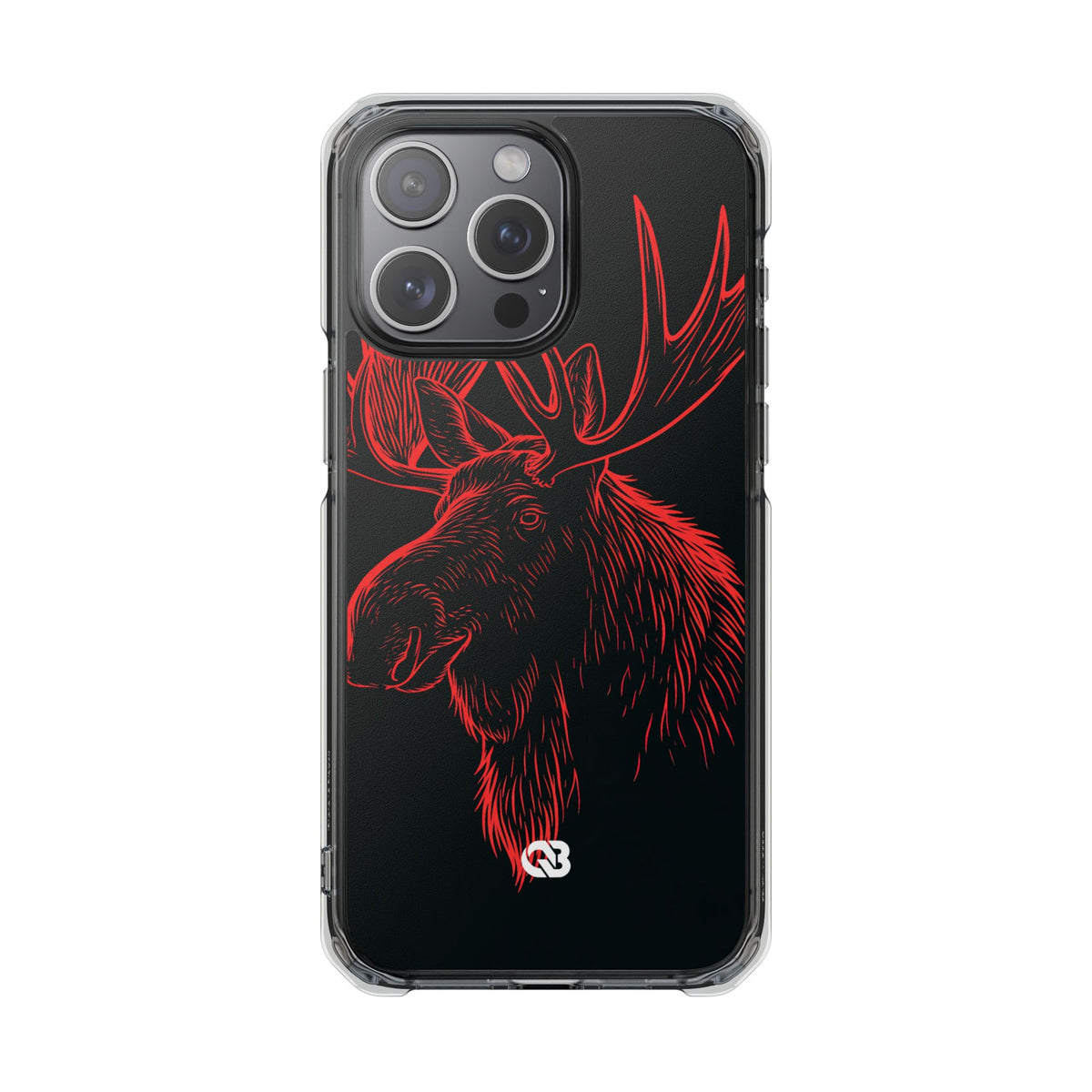 Nordic Elk · Clear Impact Magnetic Phone Case for iPhone · Black