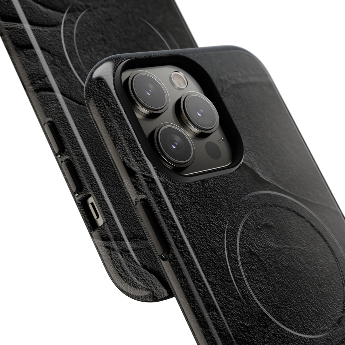 Obsidian Stucco Relief · Tough 2.0 Magnetic Phone Case for iPhone · Black
