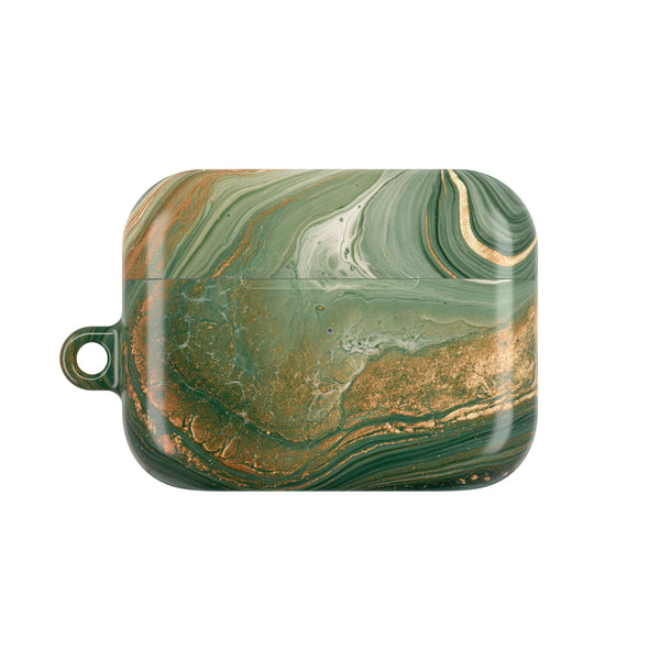 Jade Suminagashi · Hard Case for AirPods & AirPods Pro · Green