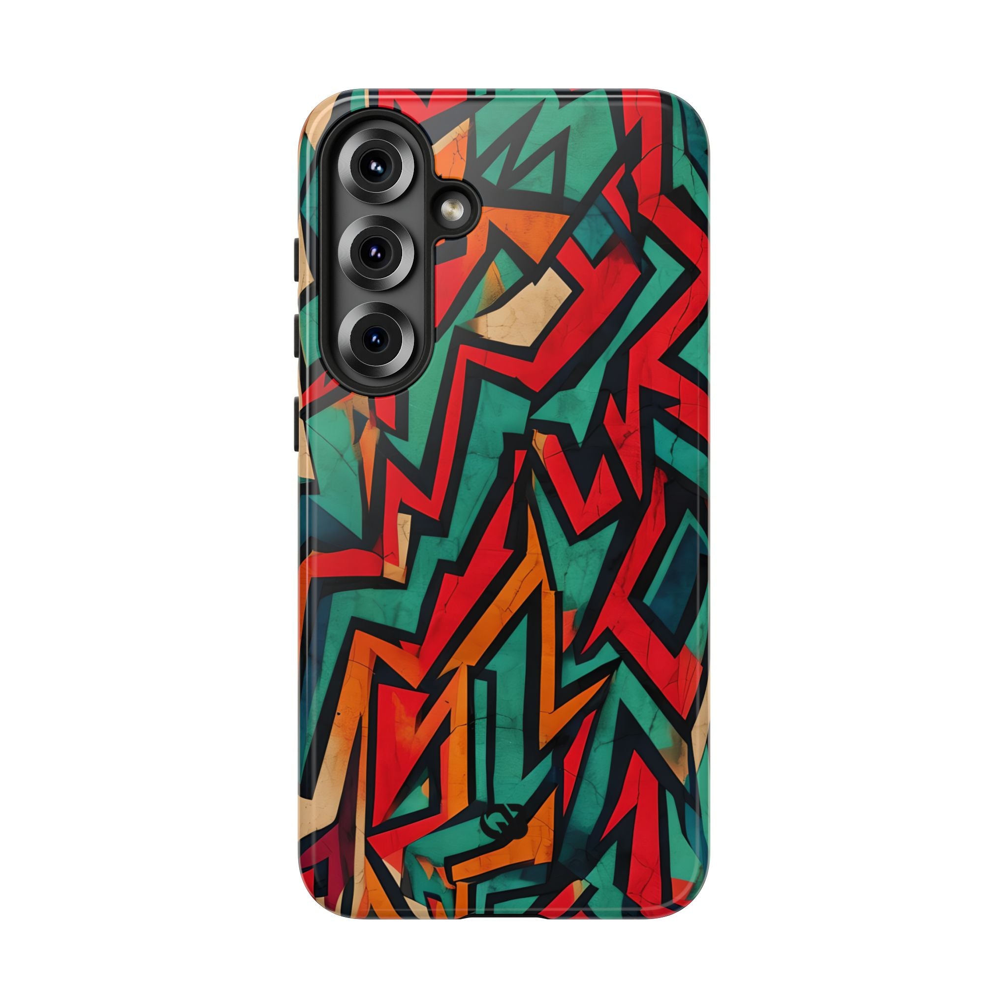 Jagged Teal Static · Tough Phone Case for Samsung