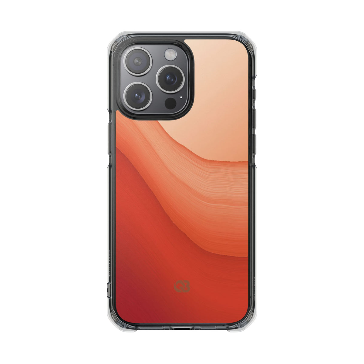 Terracotta Flow · Clear Impact Magnetic Phone Case for iPhone · Orange