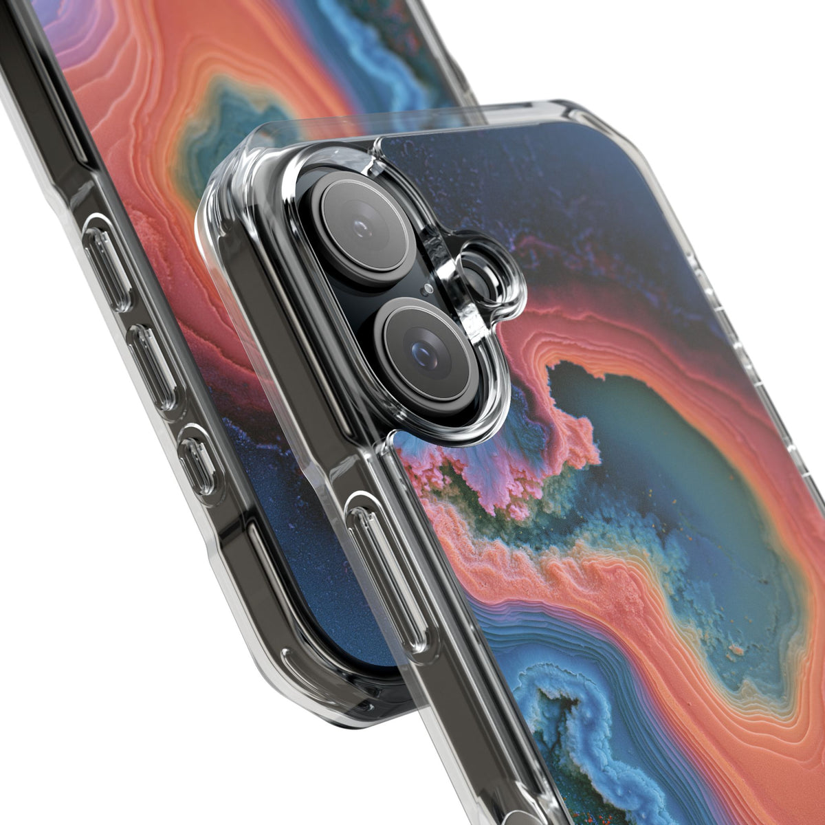 Luminous Resonance · Clear Impact Magnetic Phone Case for iPhone · Blue