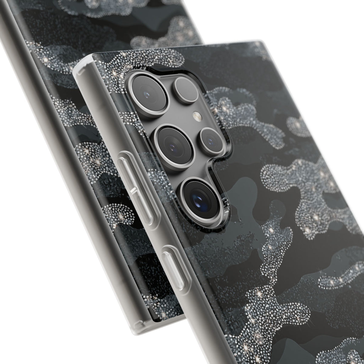Glitter Shadow Camo · Lite Phone Case for Samsung · Black