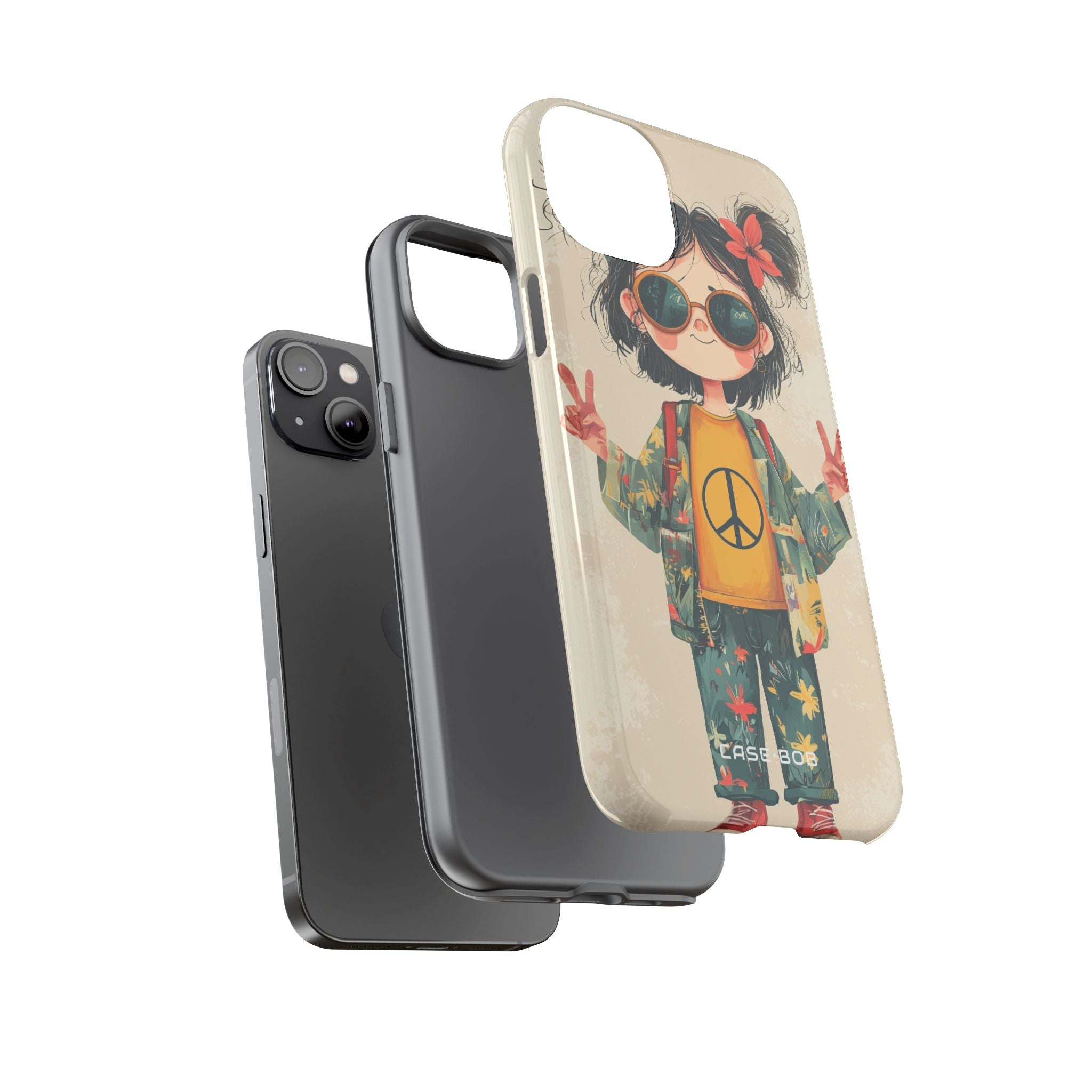 Peace Pigtails iPhone 14 Plus Case - Tough