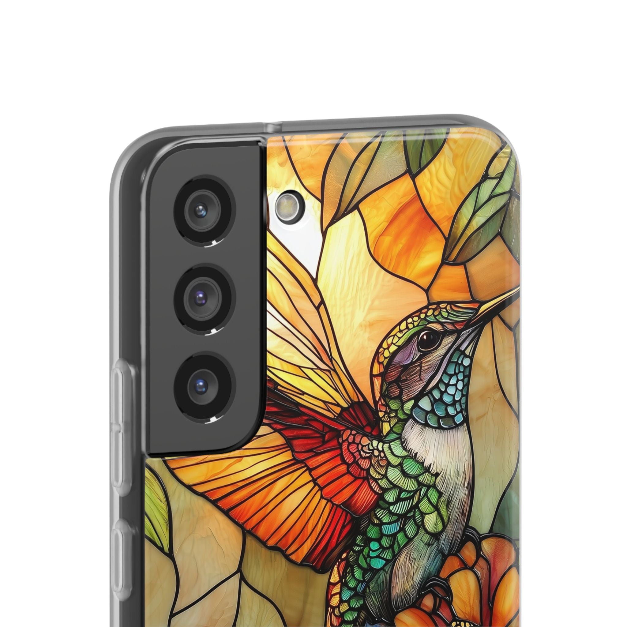 Amber Glass Hummingbird · Soft Custodia per Samsung