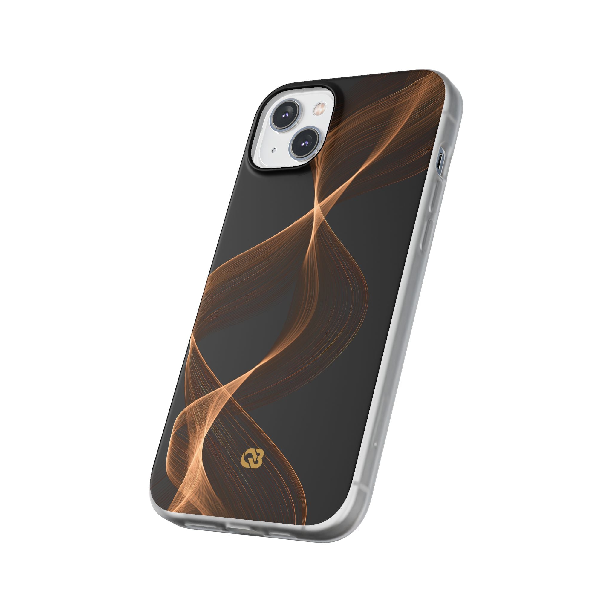 Brown Lite Phone Case for iPhone - Copper Silk Wave