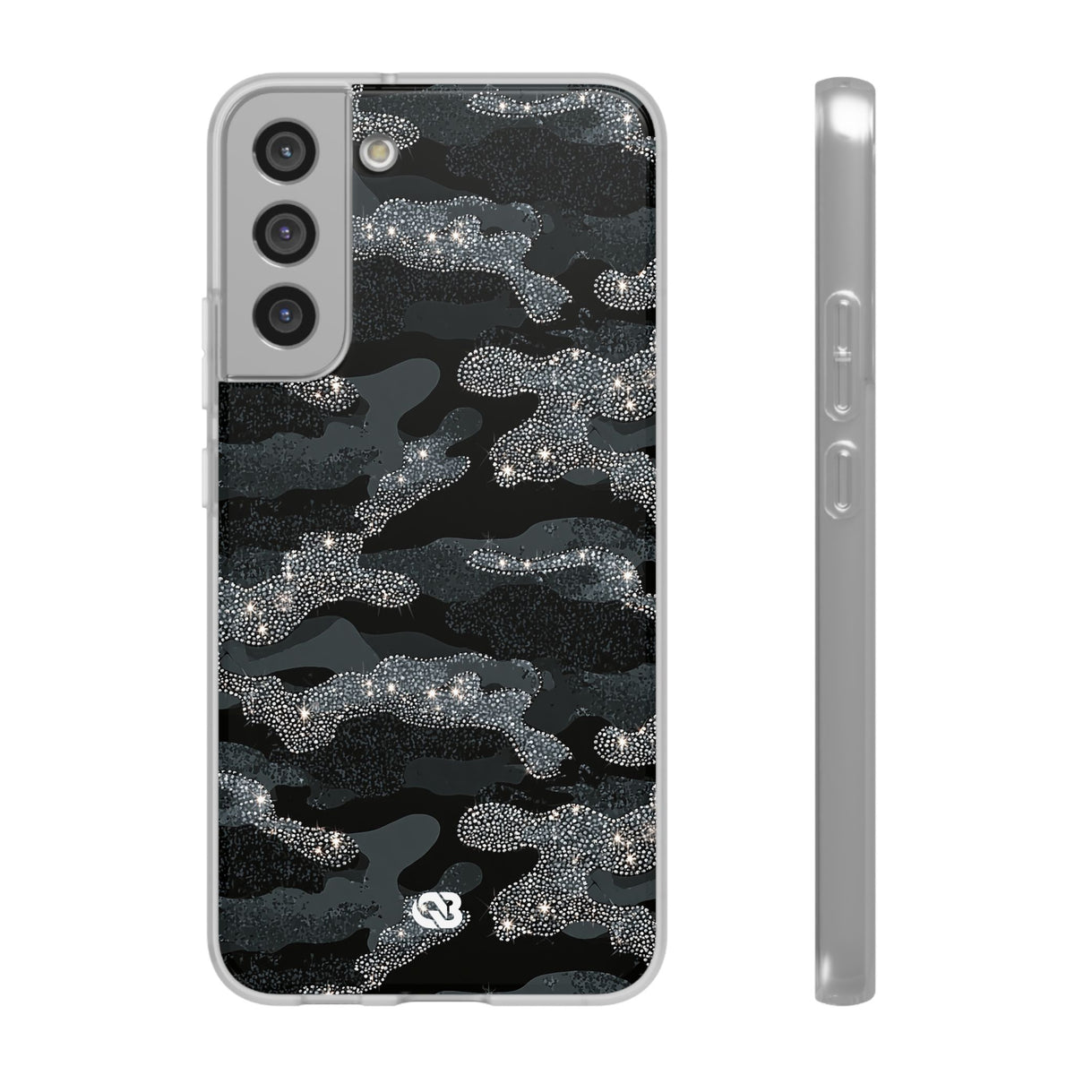 Glitter Shadow Camo · Lite Phone Case for Samsung · Black