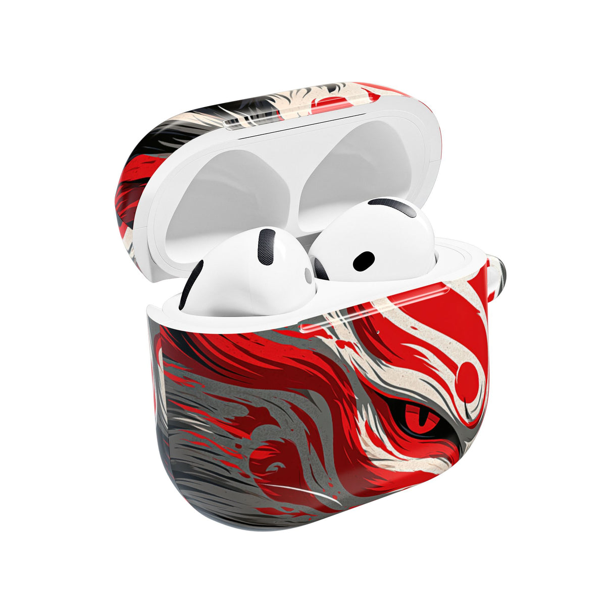 Crimson Kitsune Spirit · Hard Case for AirPods & AirPods Pro · Red