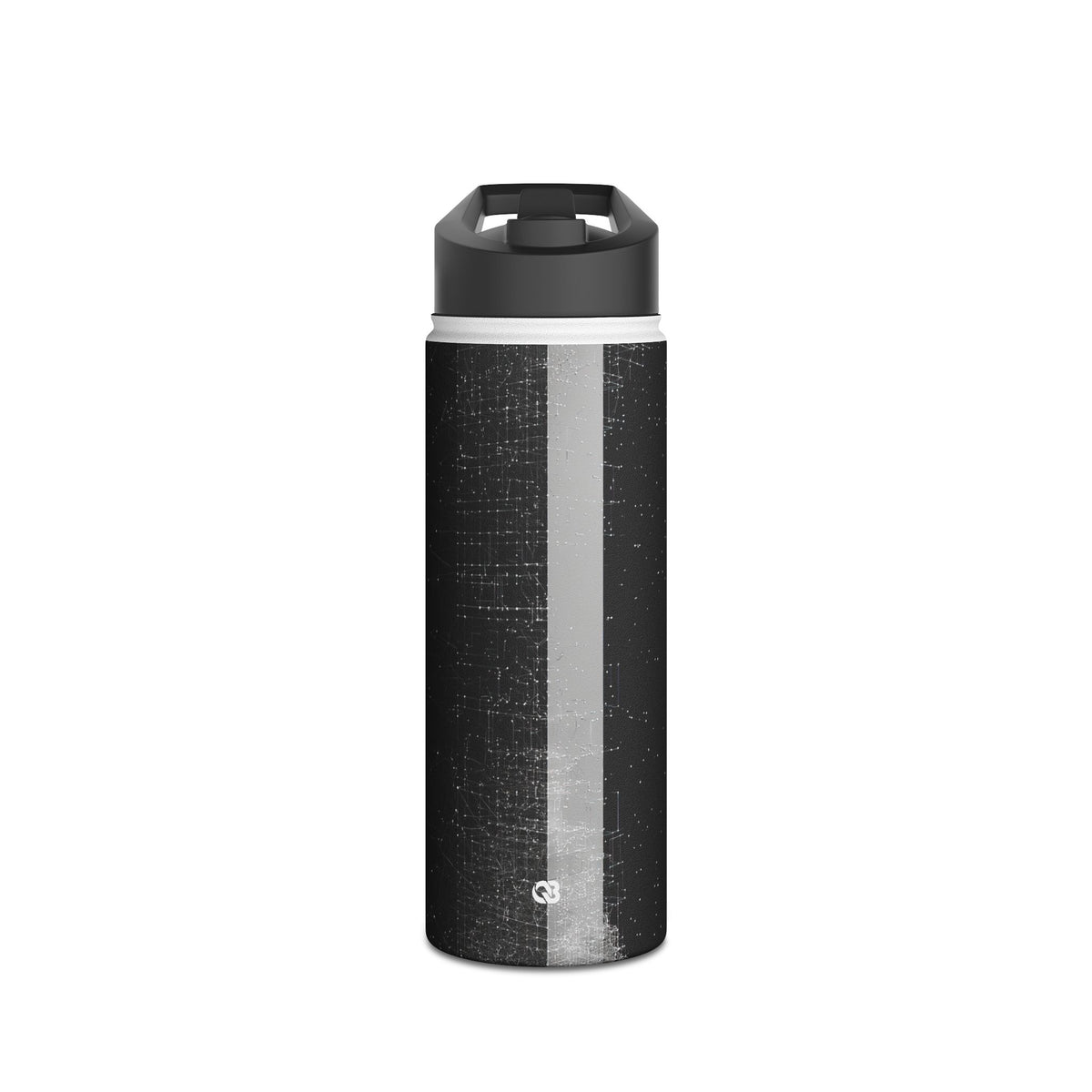 Monolithic Wireframe · Insulated Water Bottle · Black