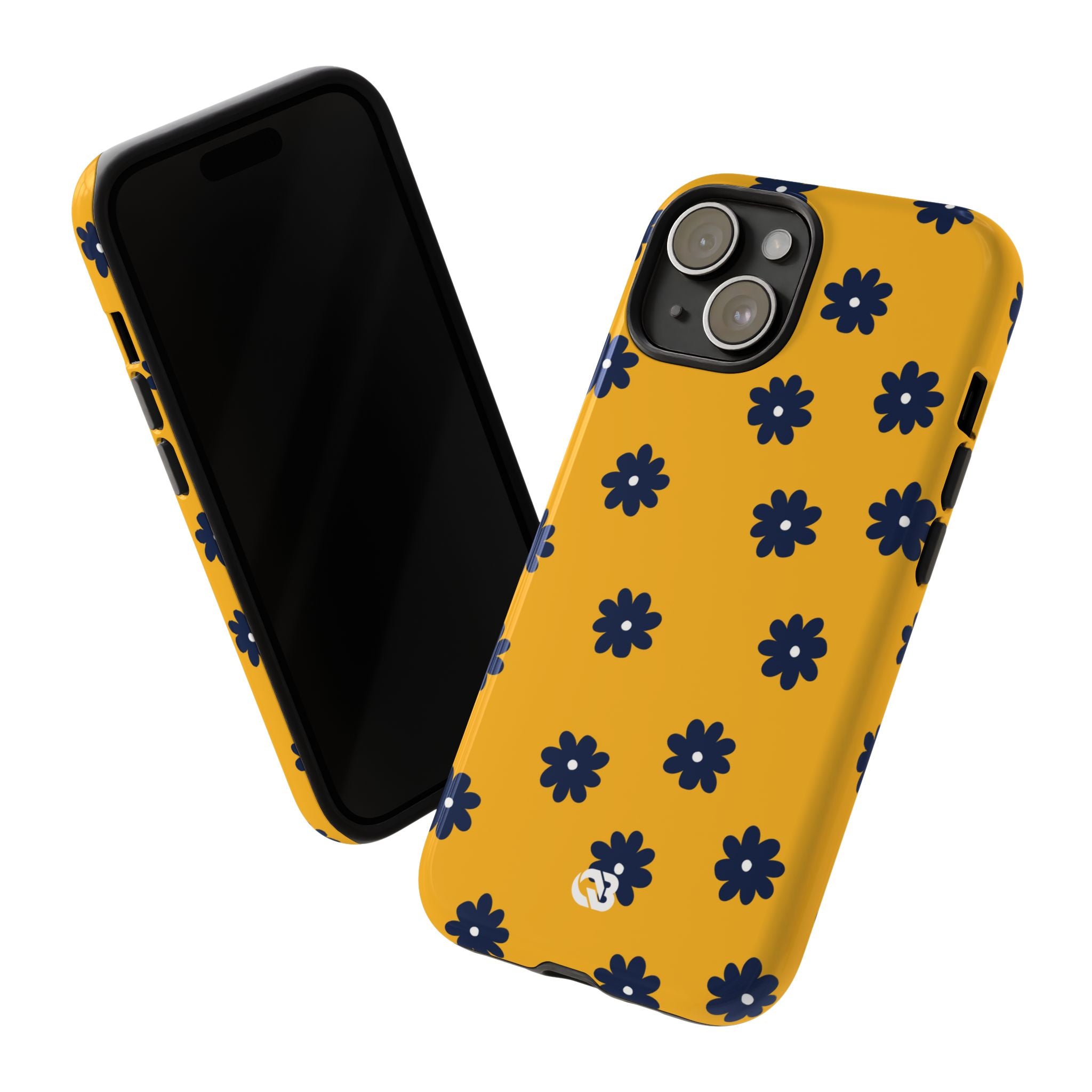 Navy Daisy Mustard · Tough Phone Case for iPhone