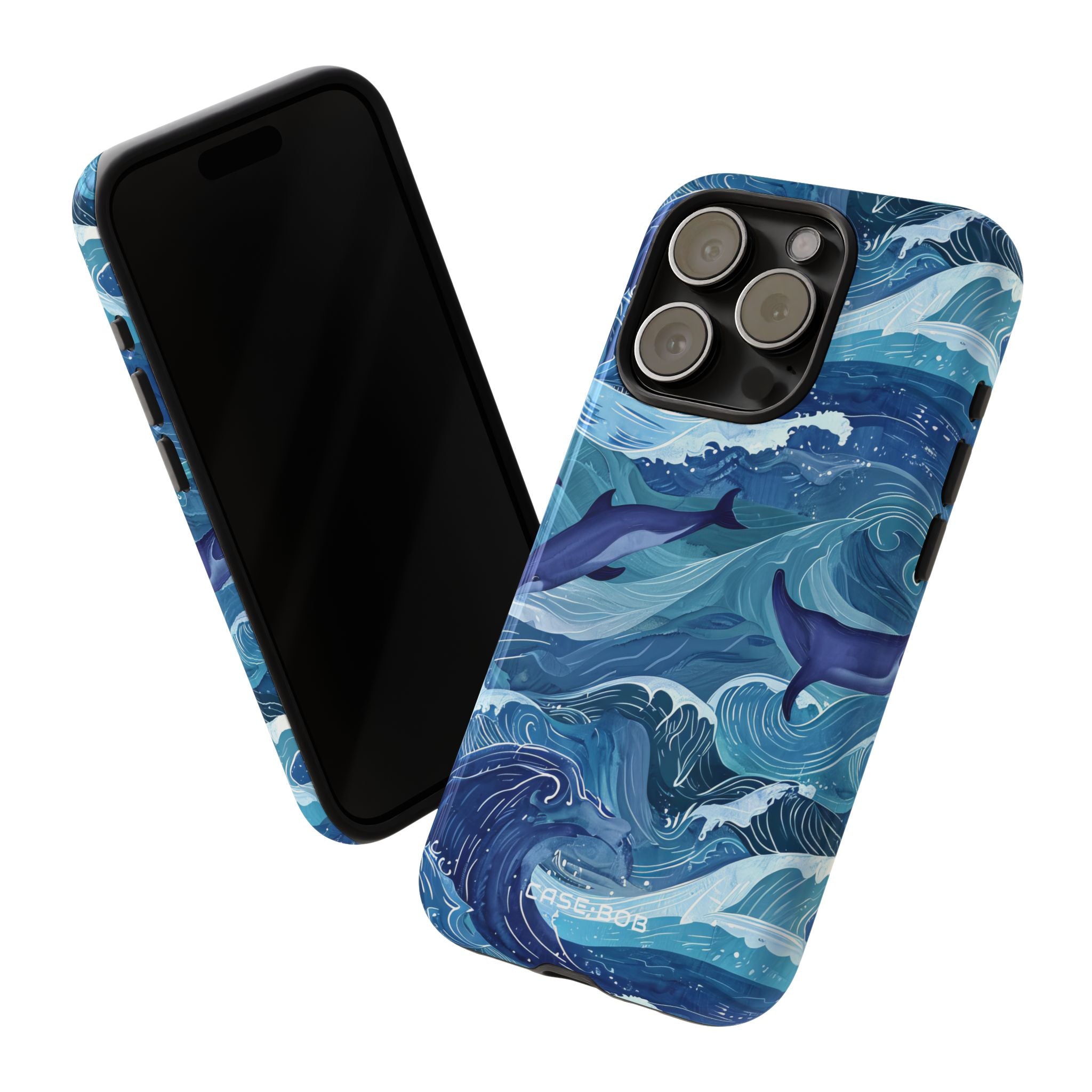 Dolphin Waves iPhone 15 Pro Case - Tough