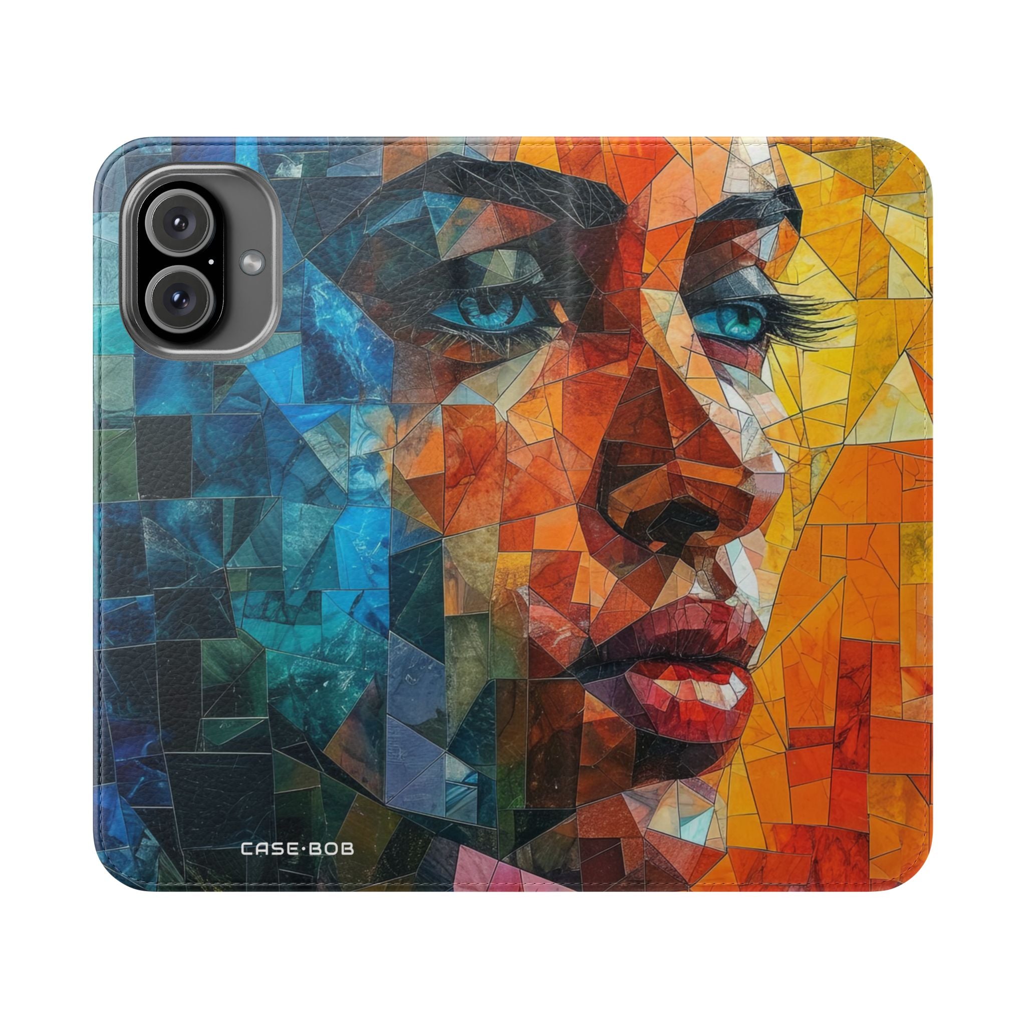 Mosaic Gaze Blue - iPhone 16 Plus Case - Wallet