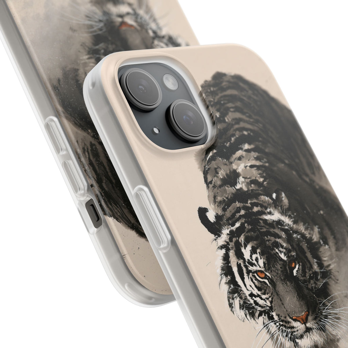 Ink Wash Tiger · Lite Phone Case for iPhone · Beige