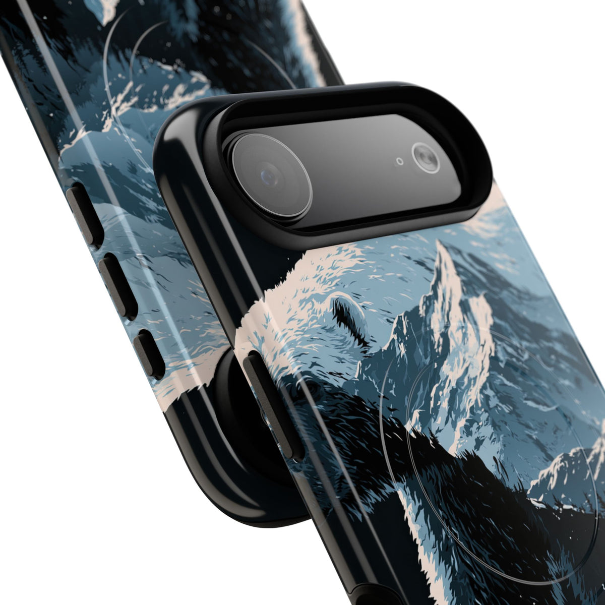 Nordic Arctic Bear · Tough 2.0 Magnetic Phone Case for iPhone · Black