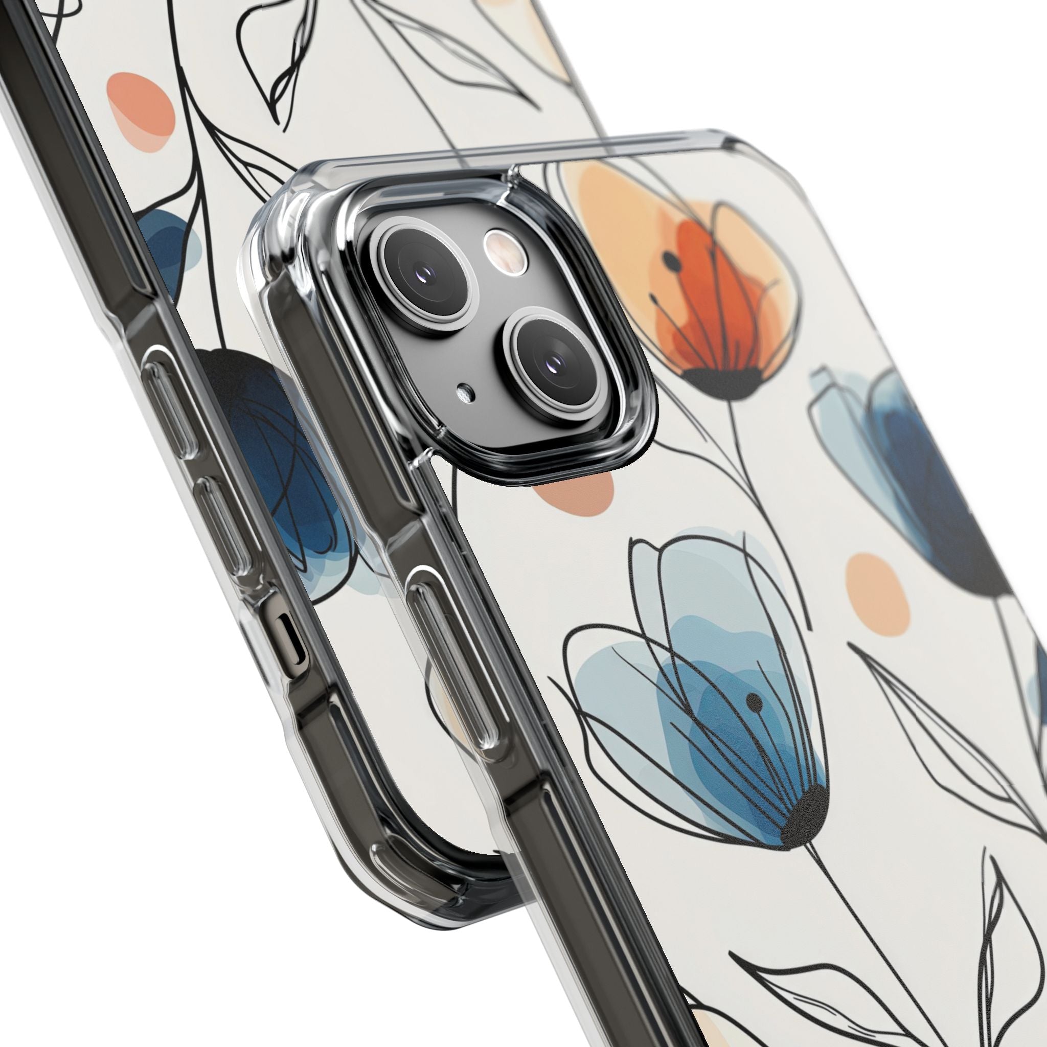 Ink Watercolor Tulips · Impact Hoesje voor iPhone · Magsafe