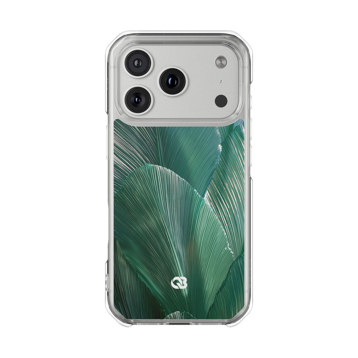 Translucent Fan Palm · Clear Impact Magnetic Phone Case for iPhone · Teal