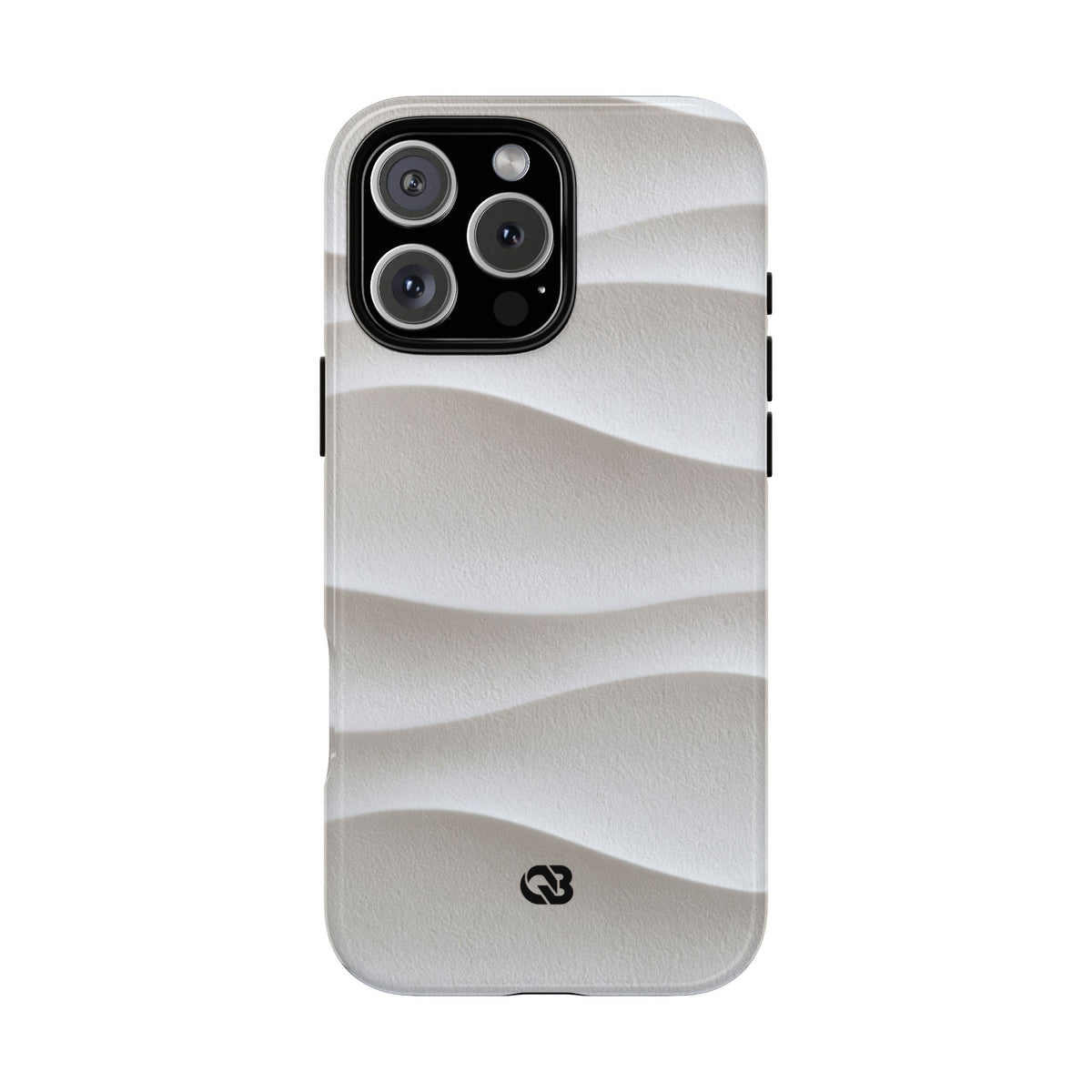 White Tough Phone Case for iPhone - Arctic Flow Ridges